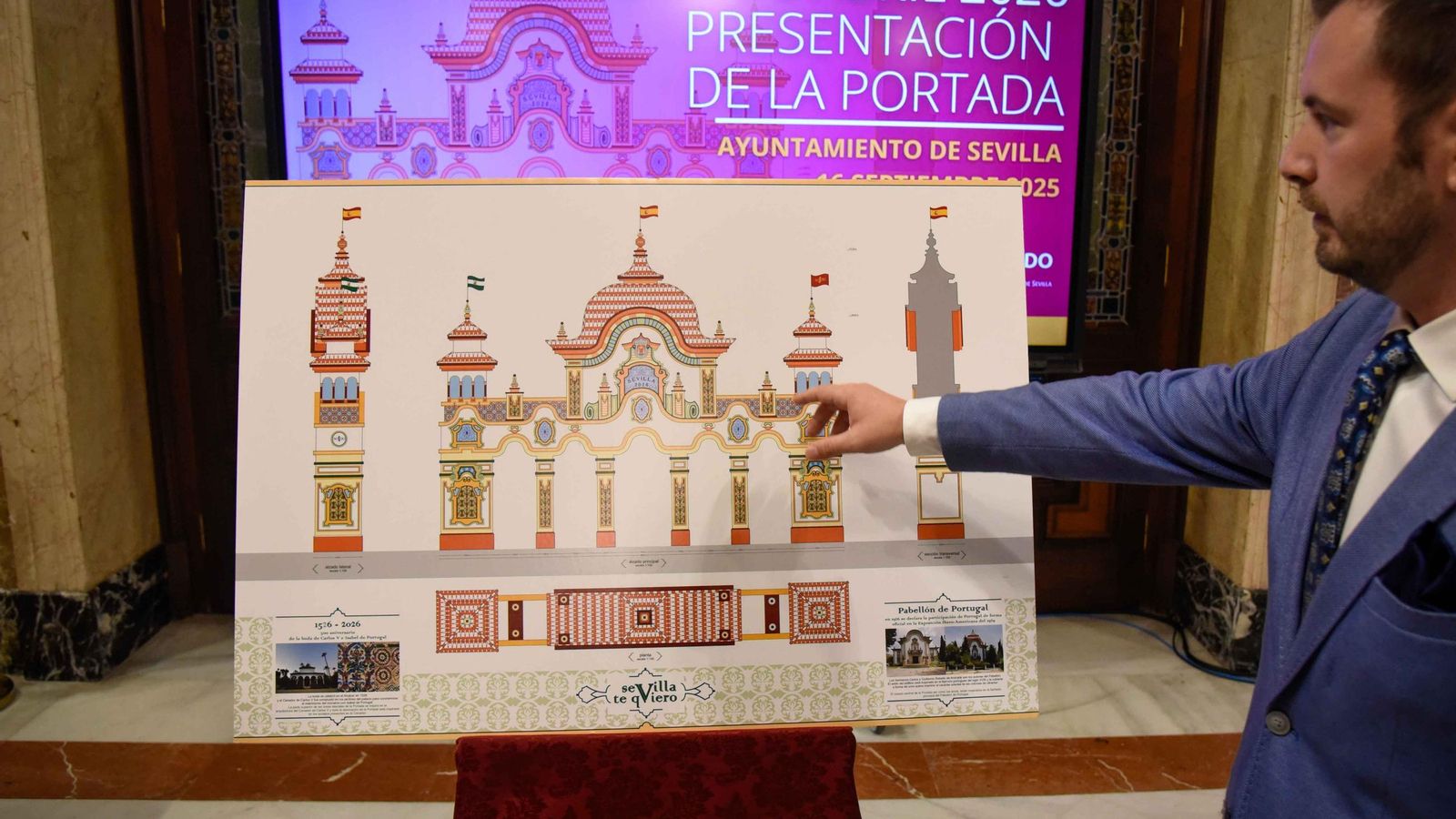 Presentación de la portada de la Feria de Abril de Sevilla 2026