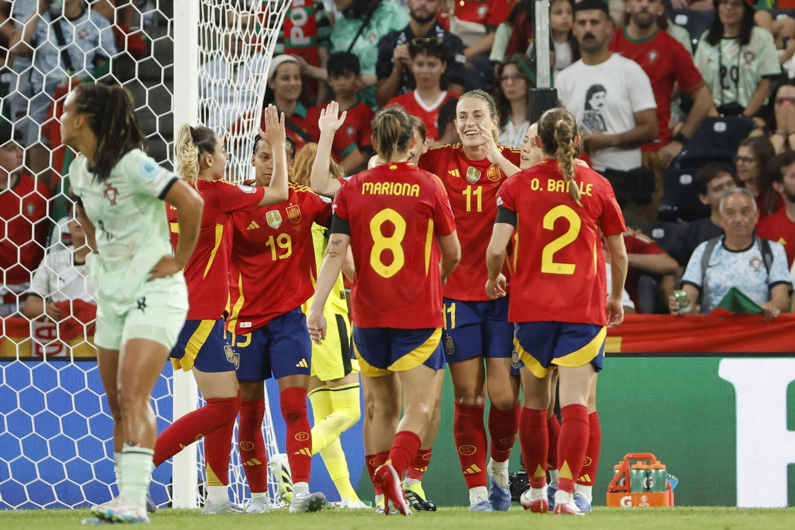 Las fotos del España - Portugal en la Eurocopa femenina