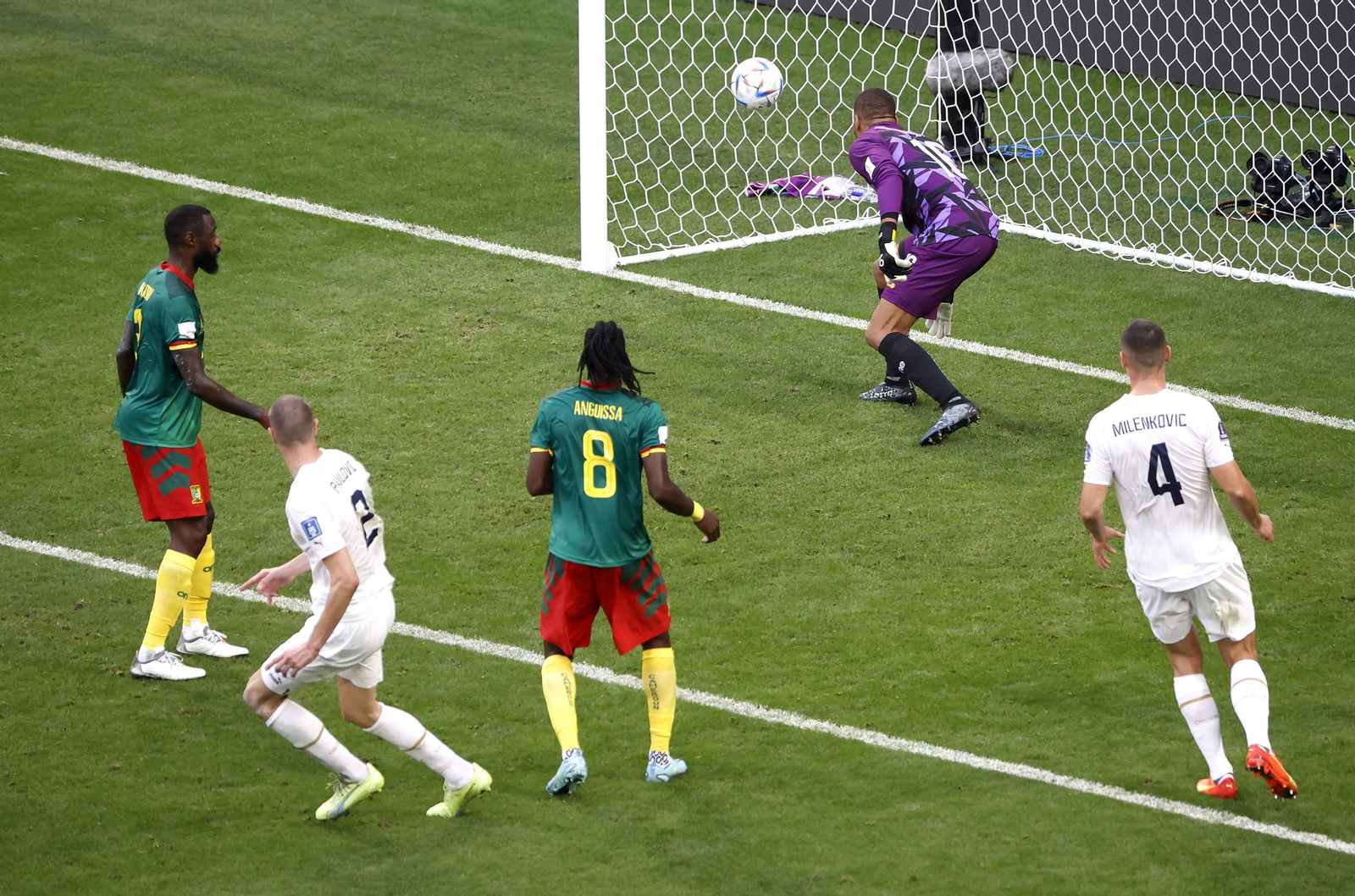 Las imágenes del Camerún - Serbia