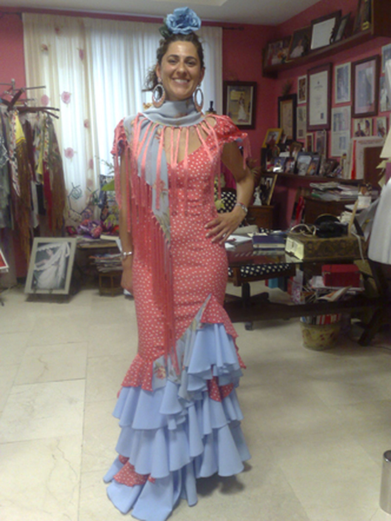 Concha de la Piña, ganadora del traje de flamenca de Ángeles Verano