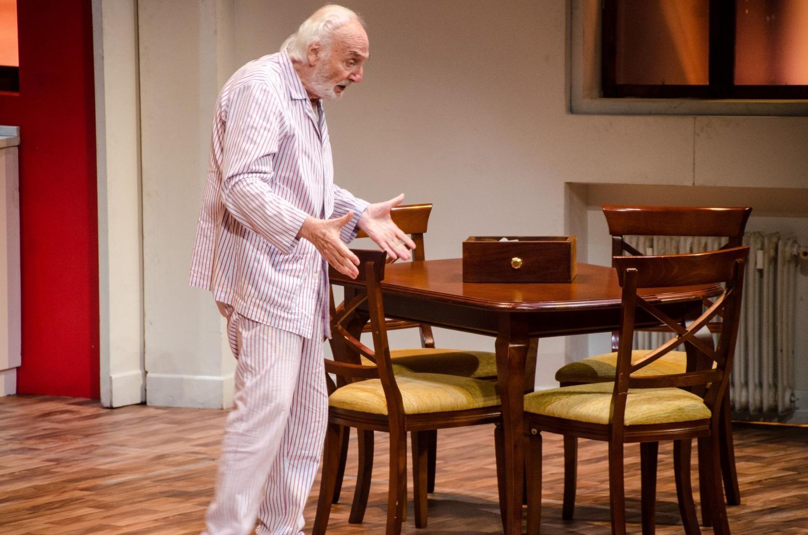 Héctor Alterio durante la representación de 'El Padre'.