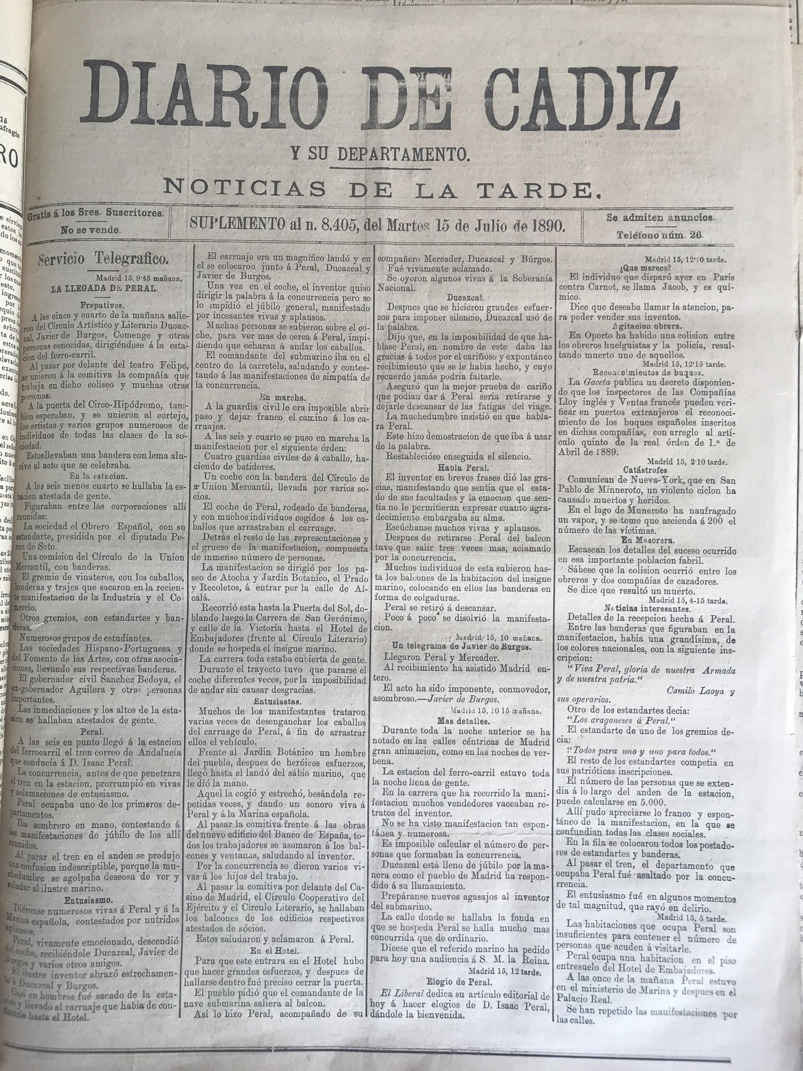 Diario de Cádiz publicó una edición especial con motivo de las pruebas. Diario de Cádiz publicó una edición especial con motivo de las pruebas.