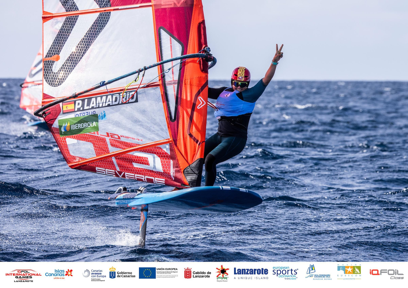 Pilar Lamadrid compitiendo en Lanzarote.
