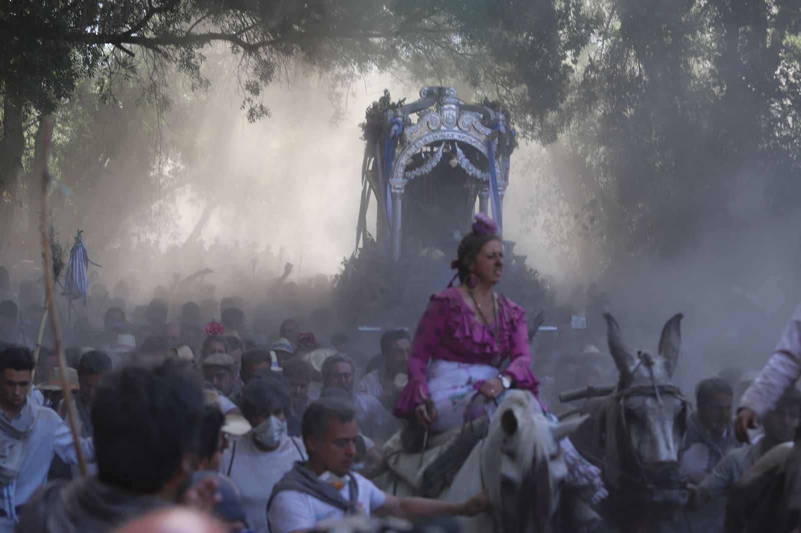 Imágenes de la Hermandad del Rocío de Huelva en la charca