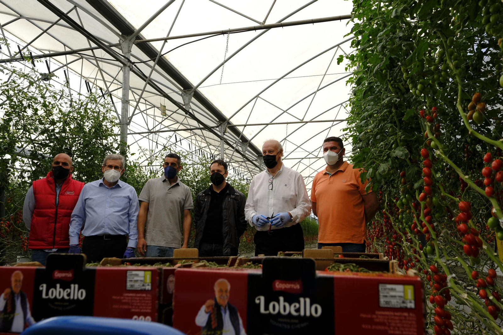 Fotogalería de la visita de Vicente del Bosque a Grupo Caparrós.