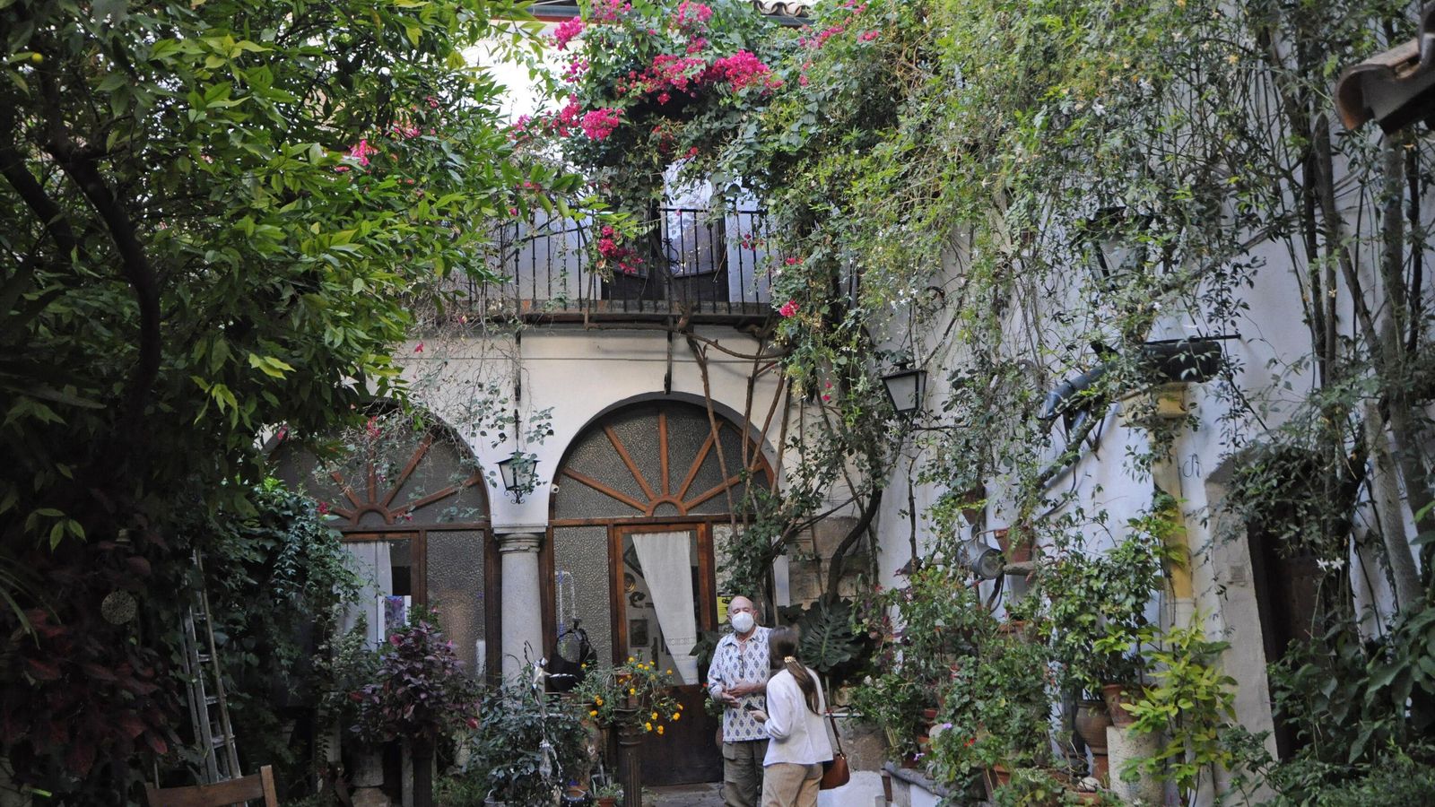 El patio de La Palma, 2, antes de la apertura para el Festival.