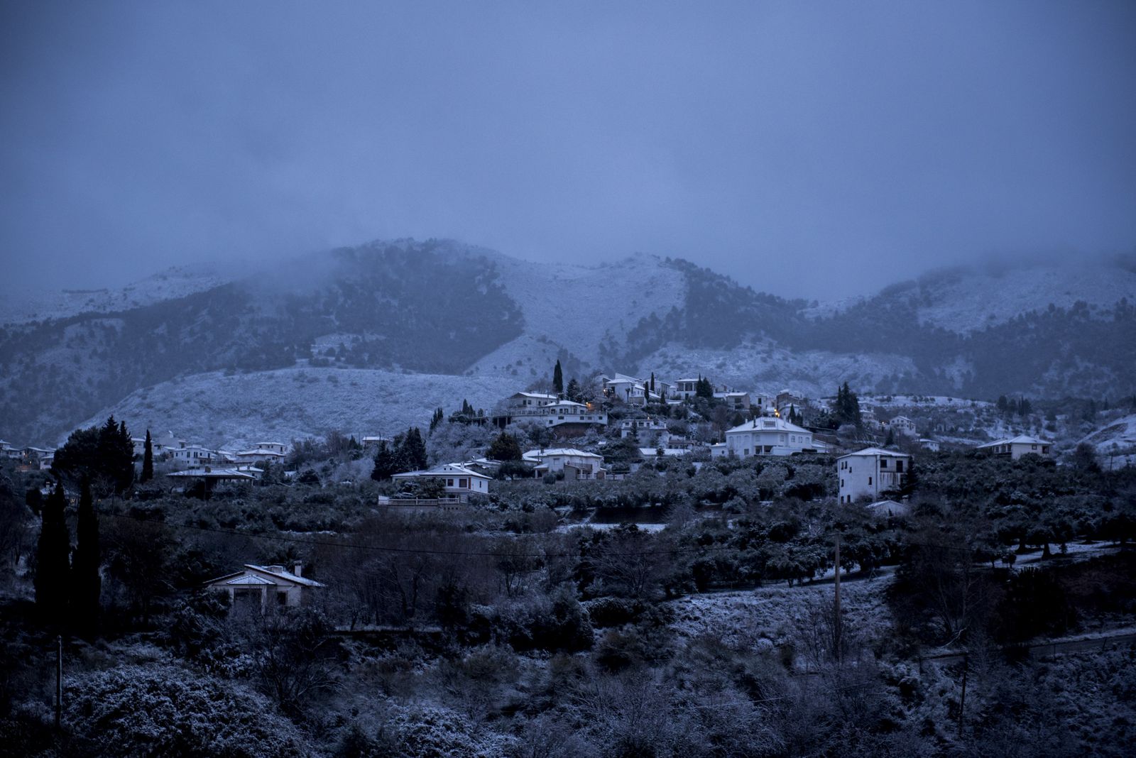 Imágenes de las carreteras cortadas en Granada por la borrasca Gloria