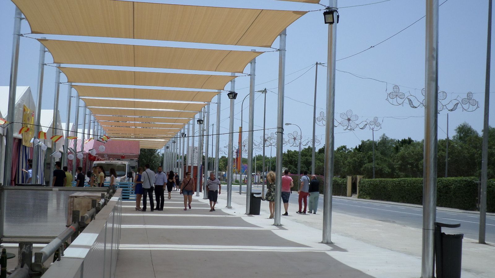 Casetas de la feria de San Isidro, en El Ejido, con el diseño que se estrenó el año pasado.