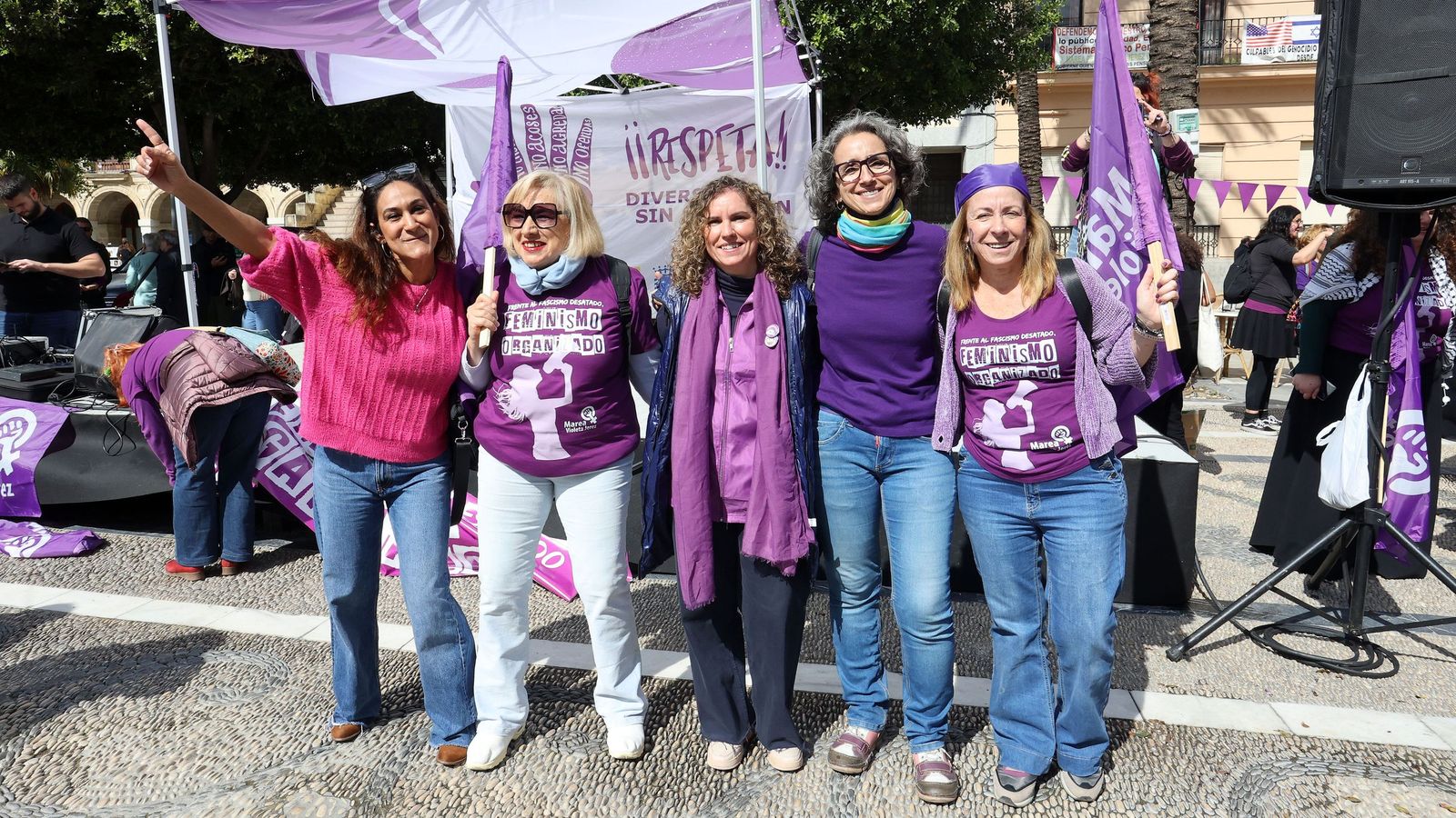 Imágenes de la manifestación en Jerez por el Día Internacional de las Mujeres