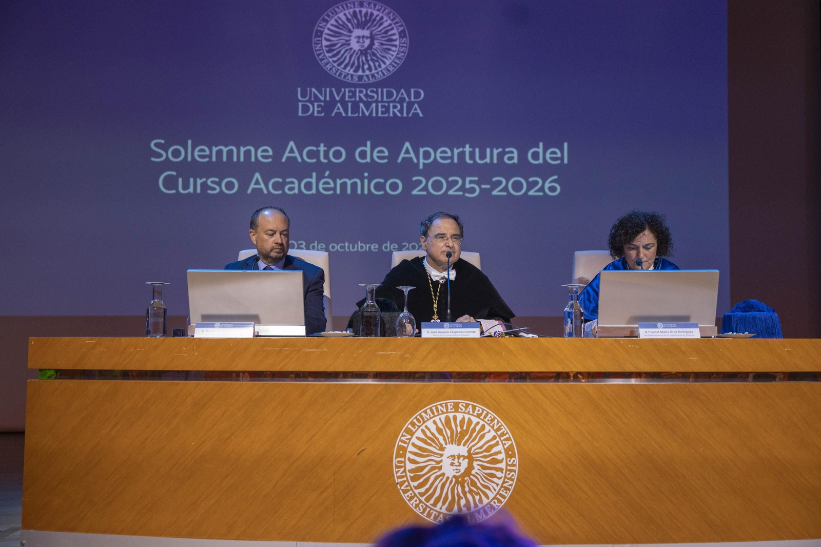 Acto académico de apertura del curso 2025-2026 en la UAL