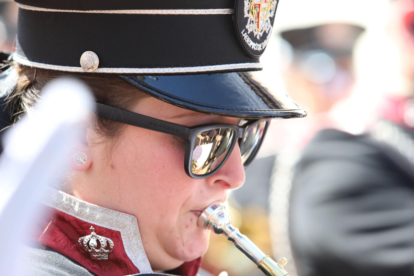 Imágenes del recorrido de la Borriquita  por las calles de Huelva