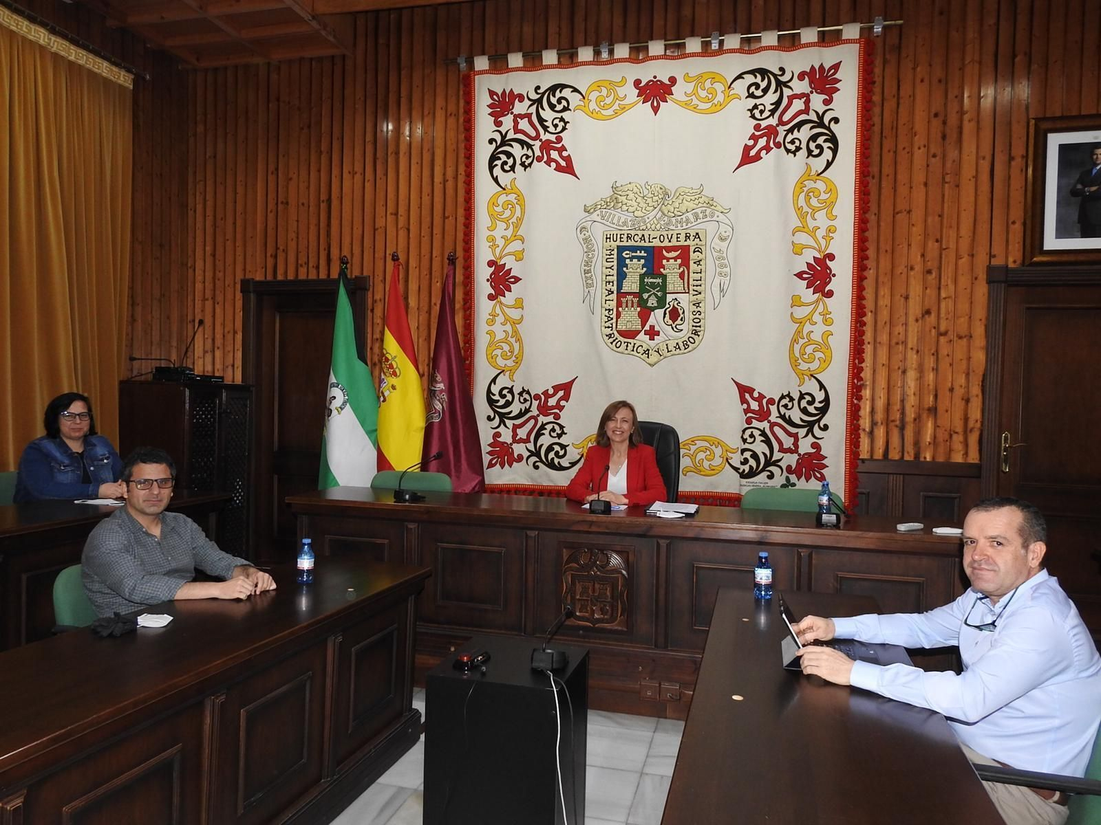 Rueda de prensa celebrada esta mañana en el Salón de Plenos.