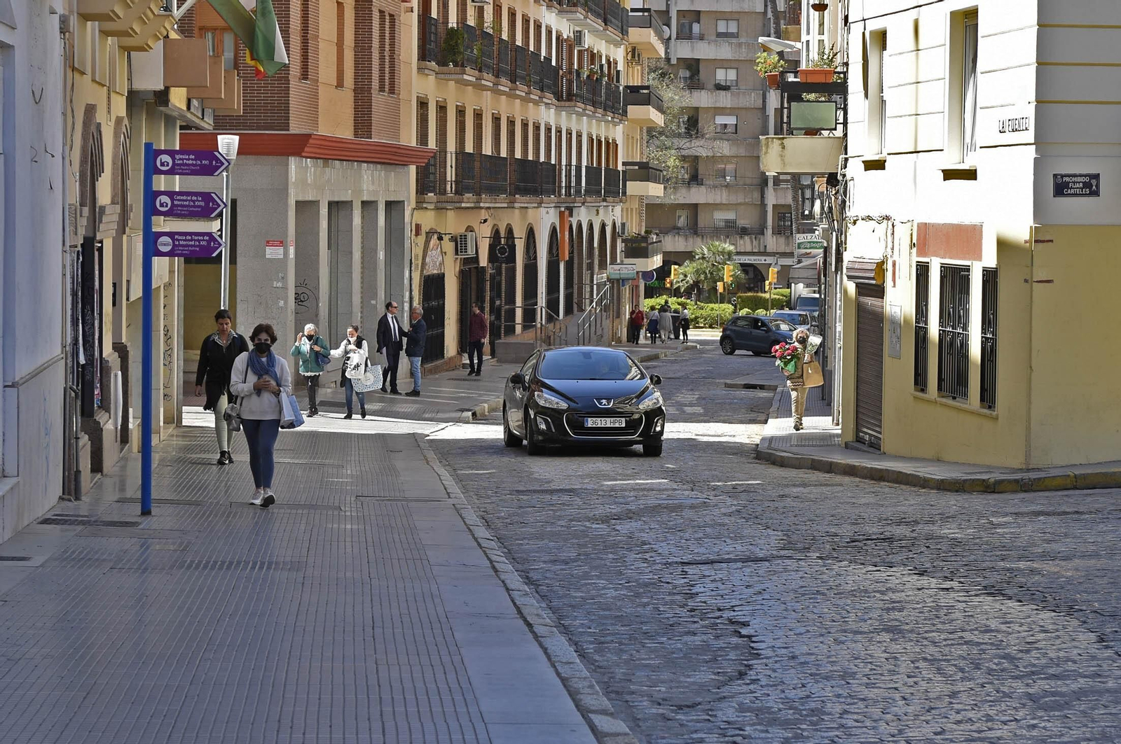 Imágenes de las calles que se incluirán en la peatonalización del centro