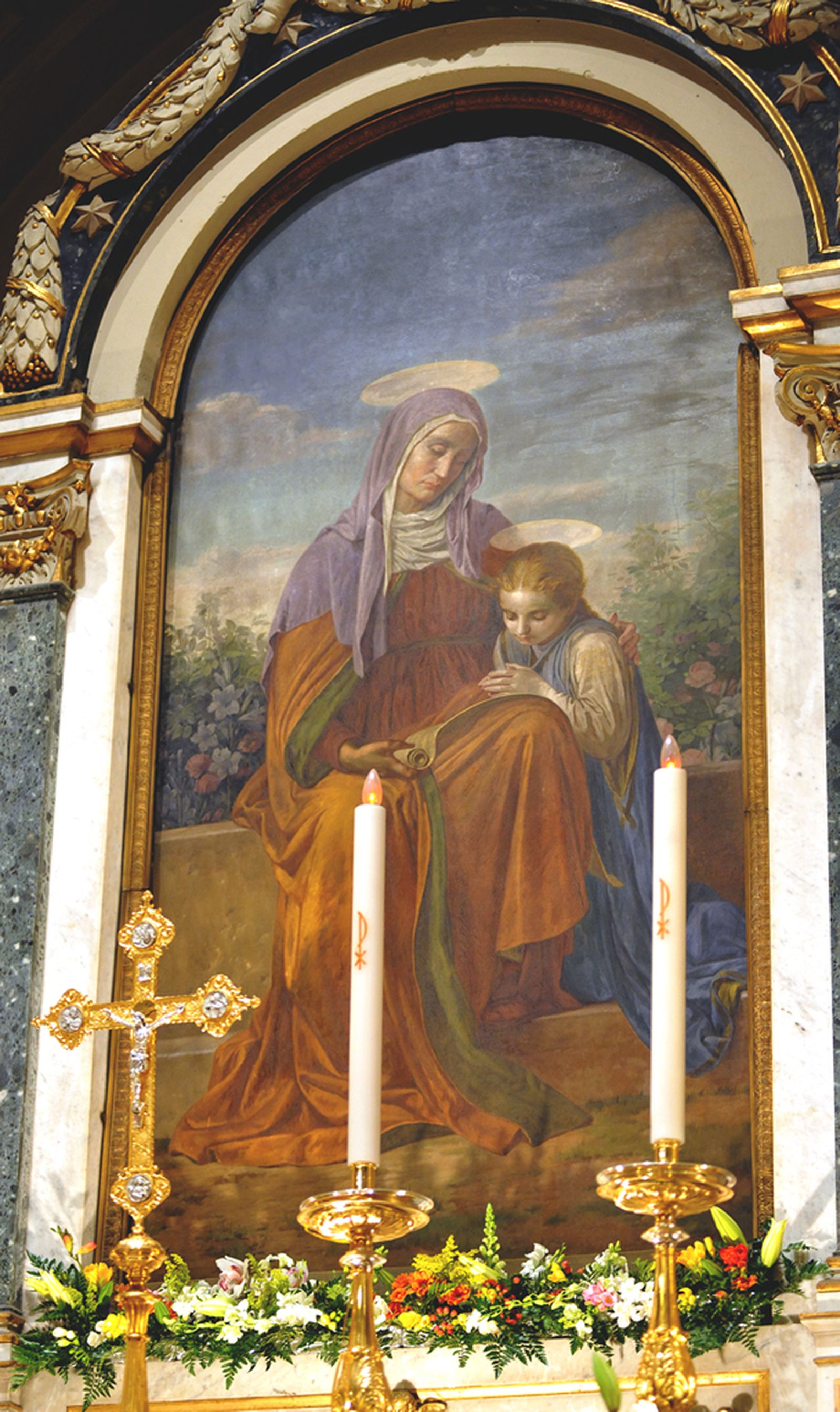 Cuadro de Santa Ana con la Virgen