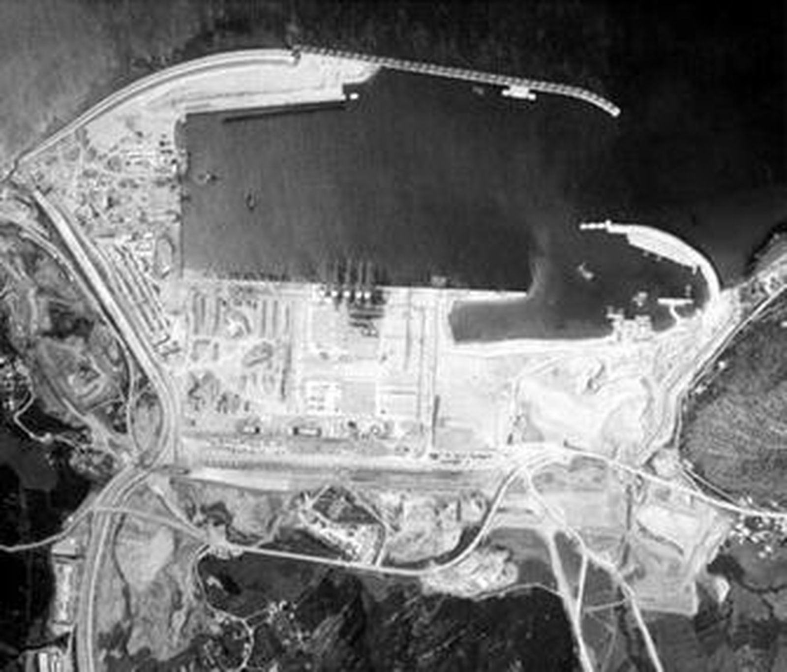 Imagen aérea del puerto de Tánger-Med.