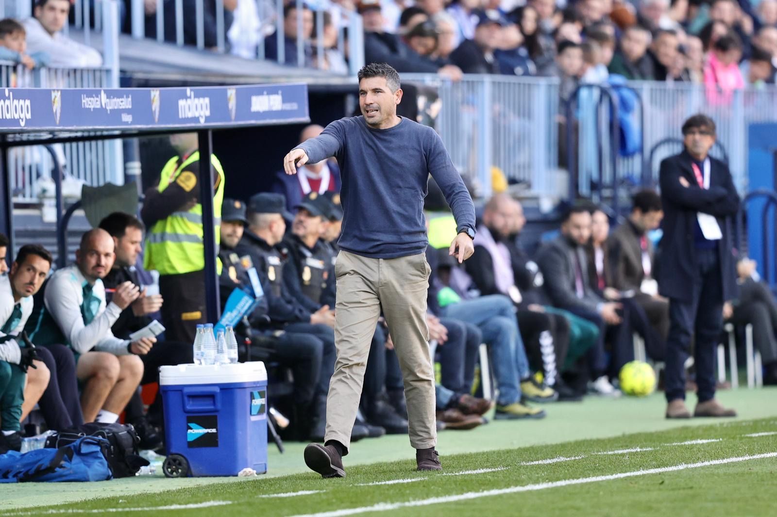 Funes, durante el Málaga-Ceuta.