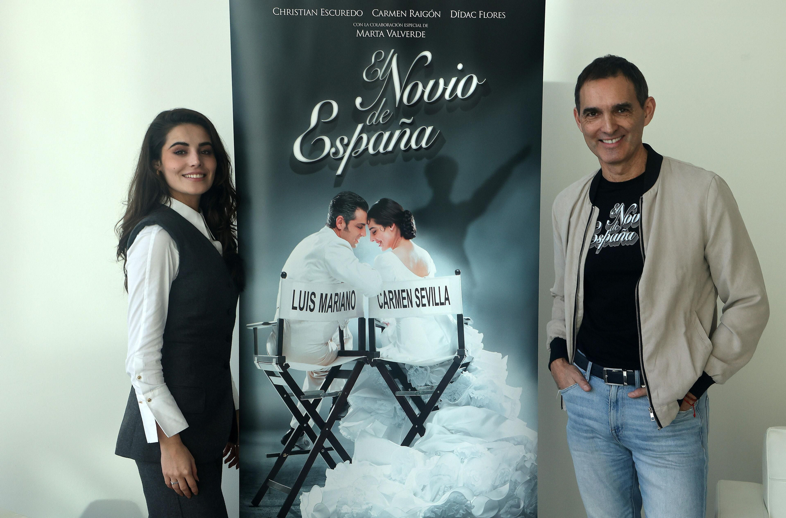 Carmen Raigón, protagonista de El novio de España, y Juan Carlos Rubio, director de la obra.