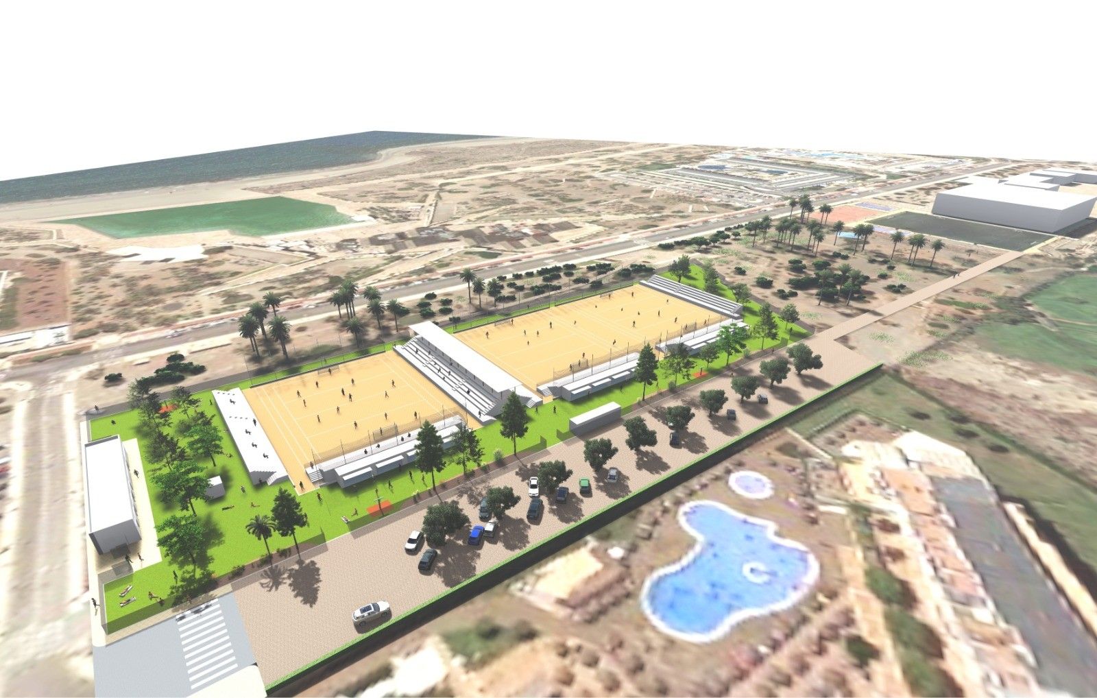 Render del Arena Center.