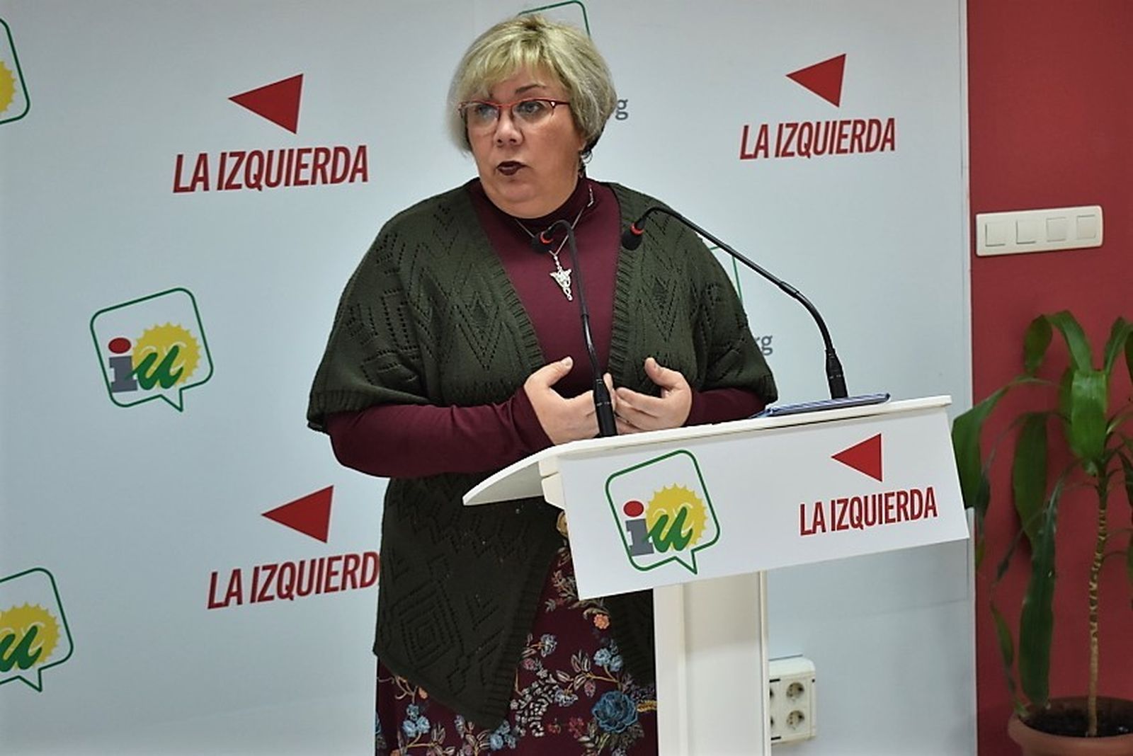 Mónica Rossi, durante la rueda de prensa que ha ofrecido esta mañana.