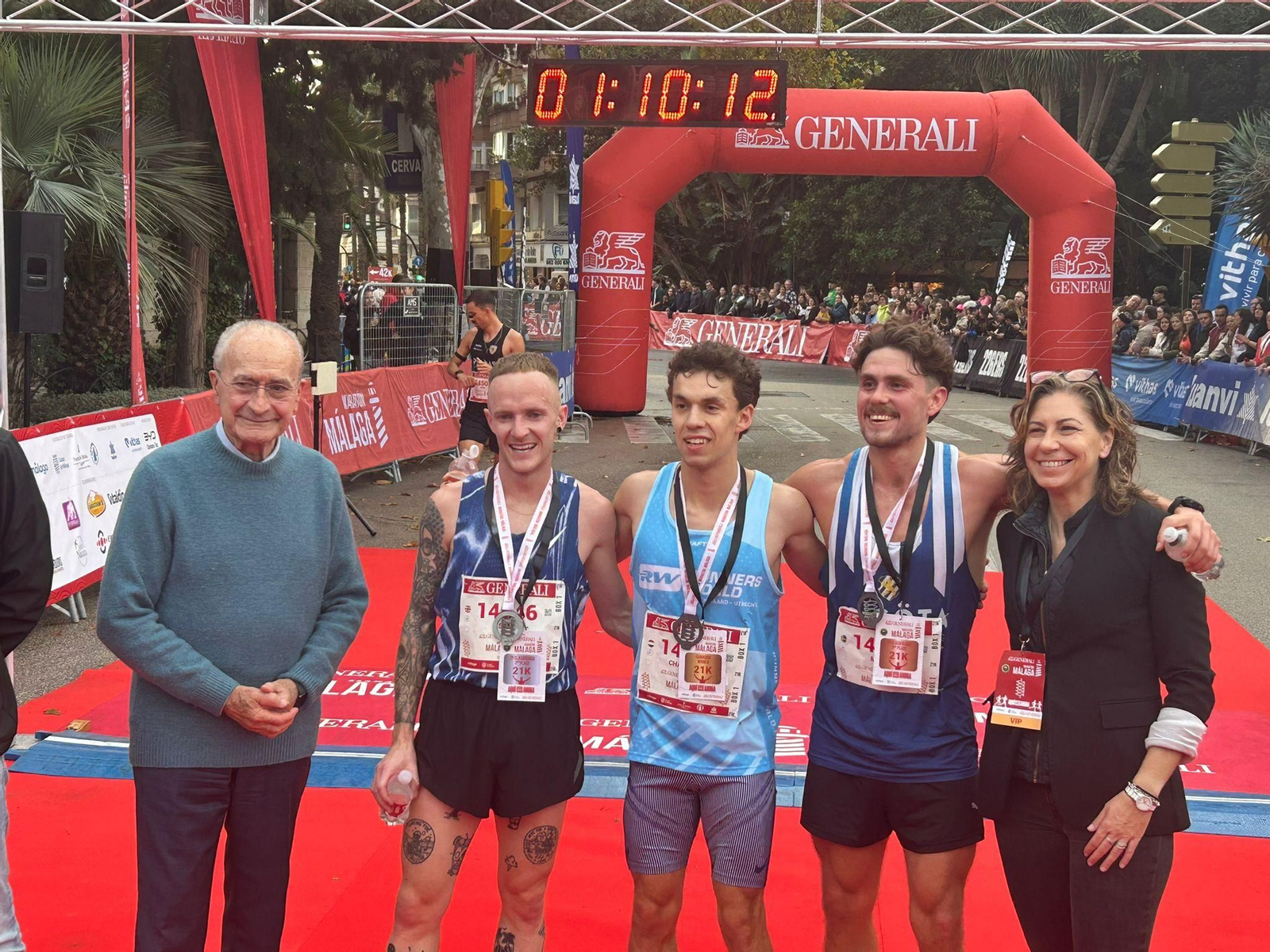 El pódium de la Media Maratón.