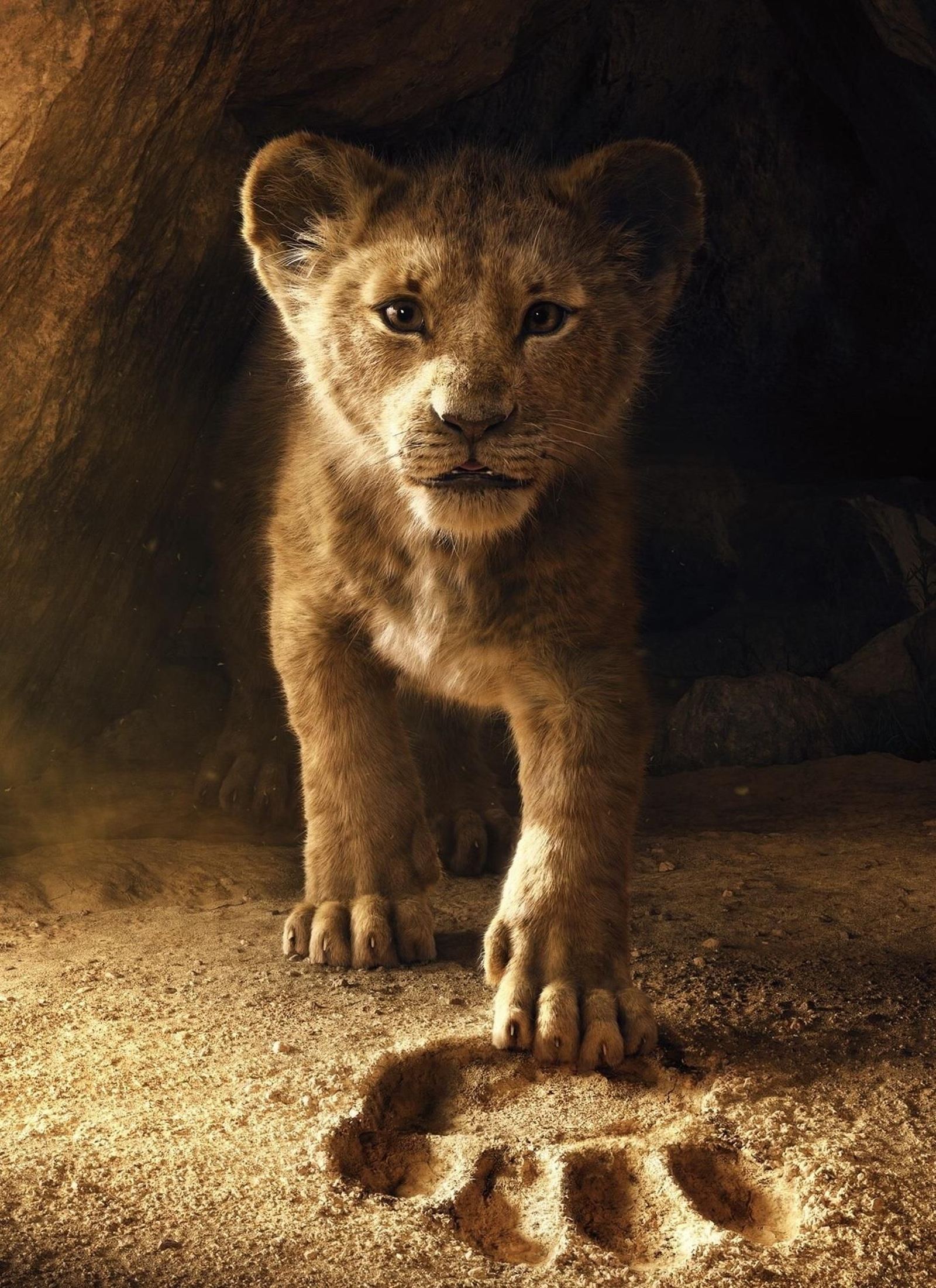 El pequeño Simba, de cachorro, en un fotograma de ‘El Rey León’.