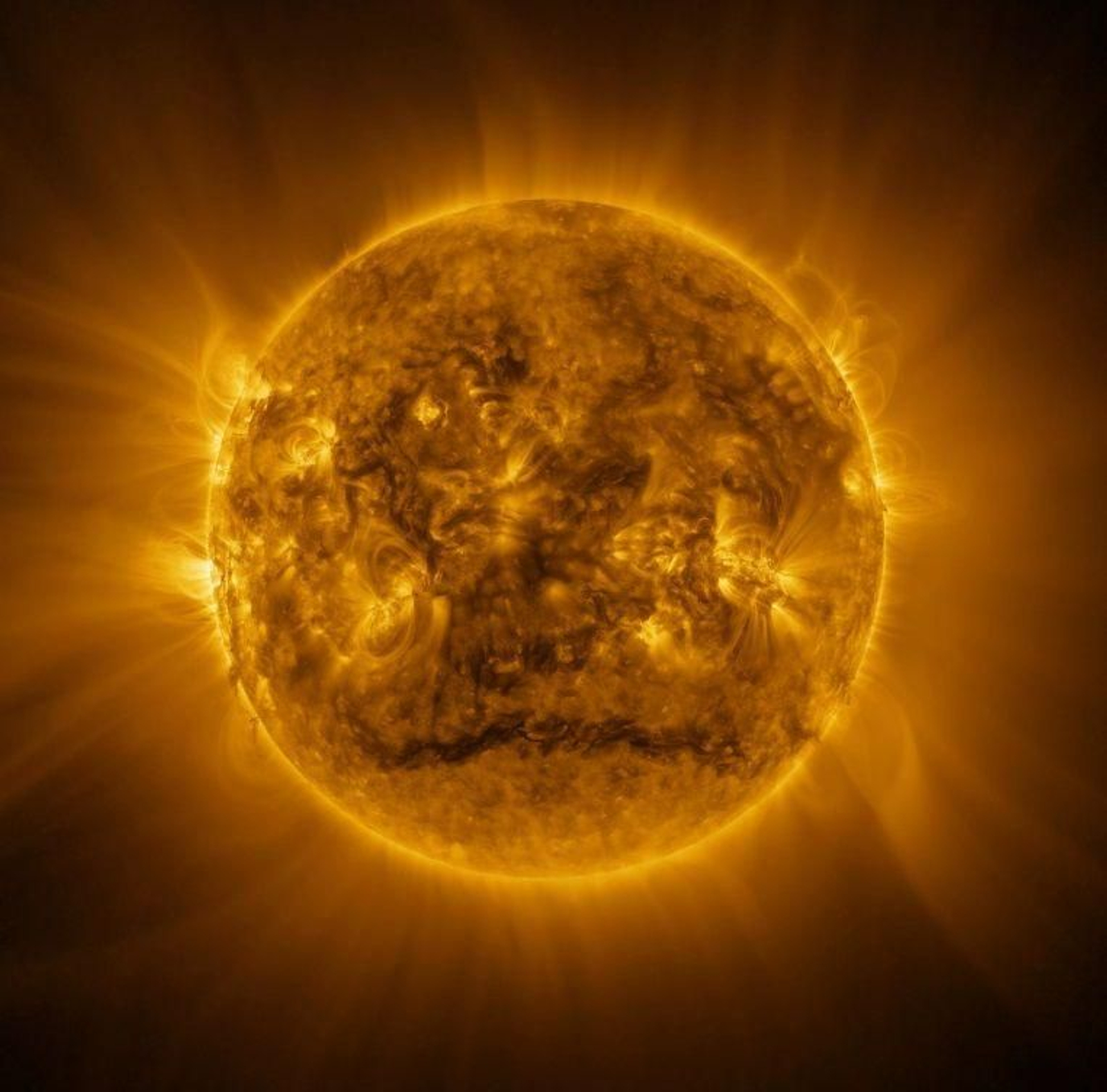 Vista de alta resolución del Sol, captada por la sonda 'Solar Orbiter'.