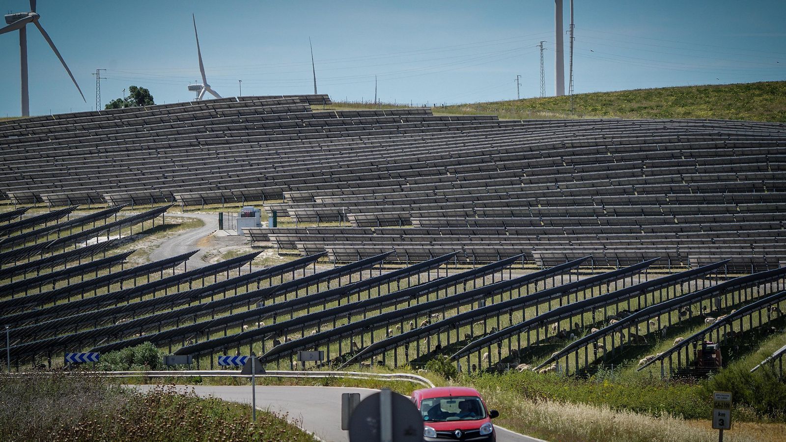 La planta solar de Las Quinientas, en el paraje de Roalabota, al sur del término municipal jerezano.