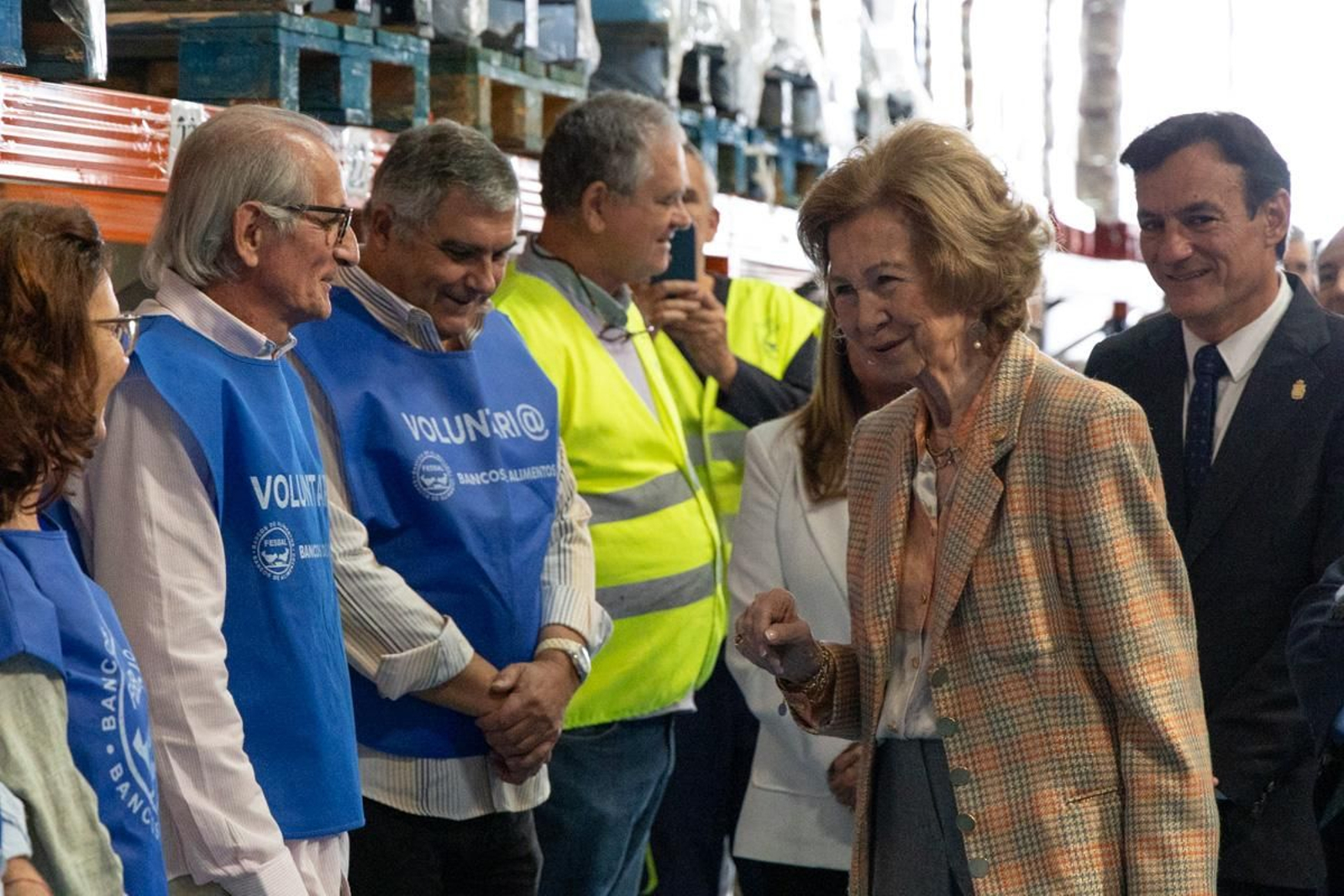 Visita de la Reina Sofía a las instalaciones del Banco de España, en imágenes