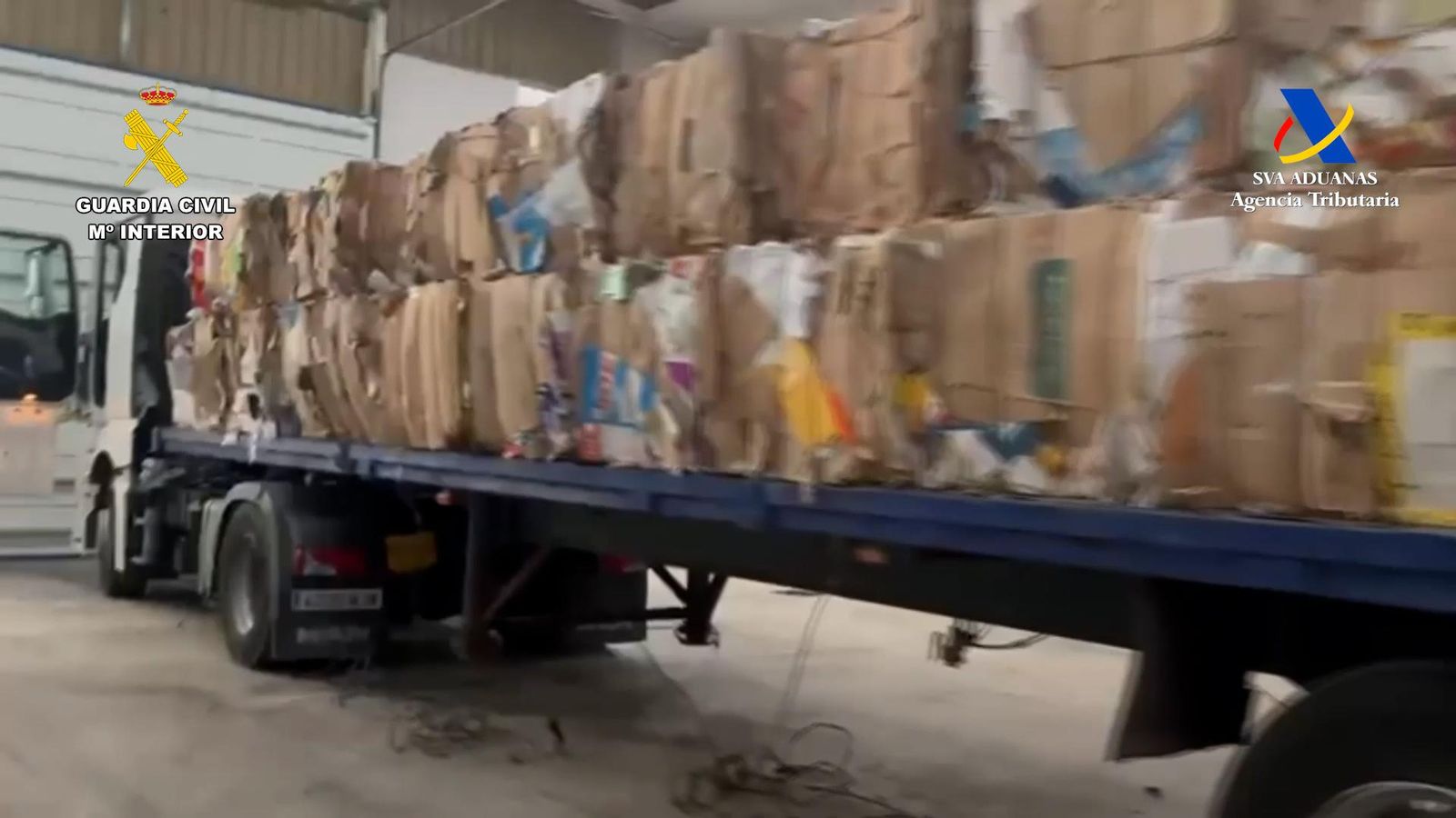 Paquetes en los que viajaba la droga.