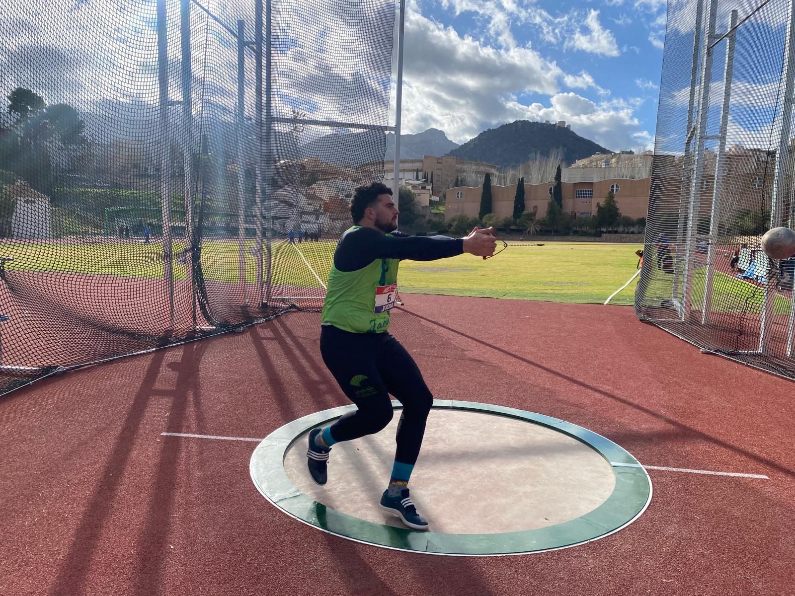 Alberto González, en uno de sus lanzamientos en el Campeonato de España disputado en Jaén.
