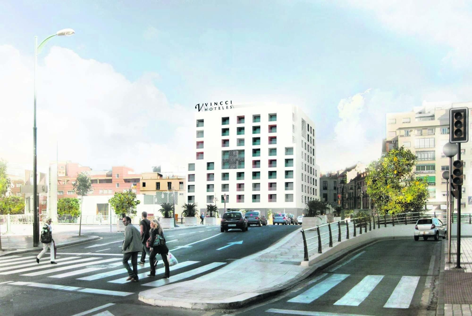 Infografía del diseño del hotel de Moneo.