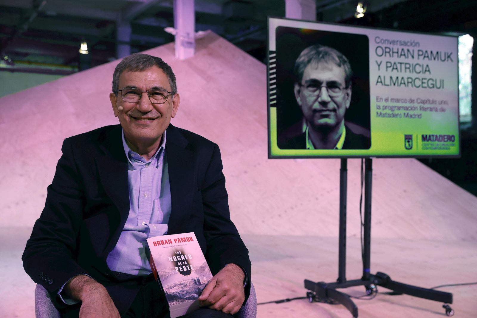 Orhan Pamuk, el pasado abril en una charla en Madrid.