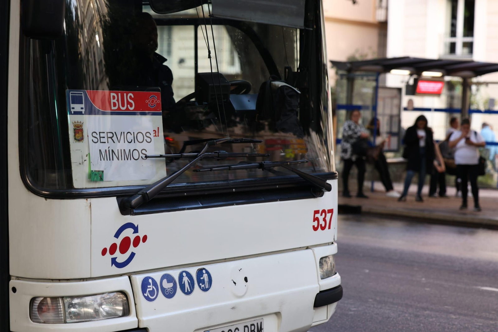 La huelga de autobuses en Málaga en imagenes