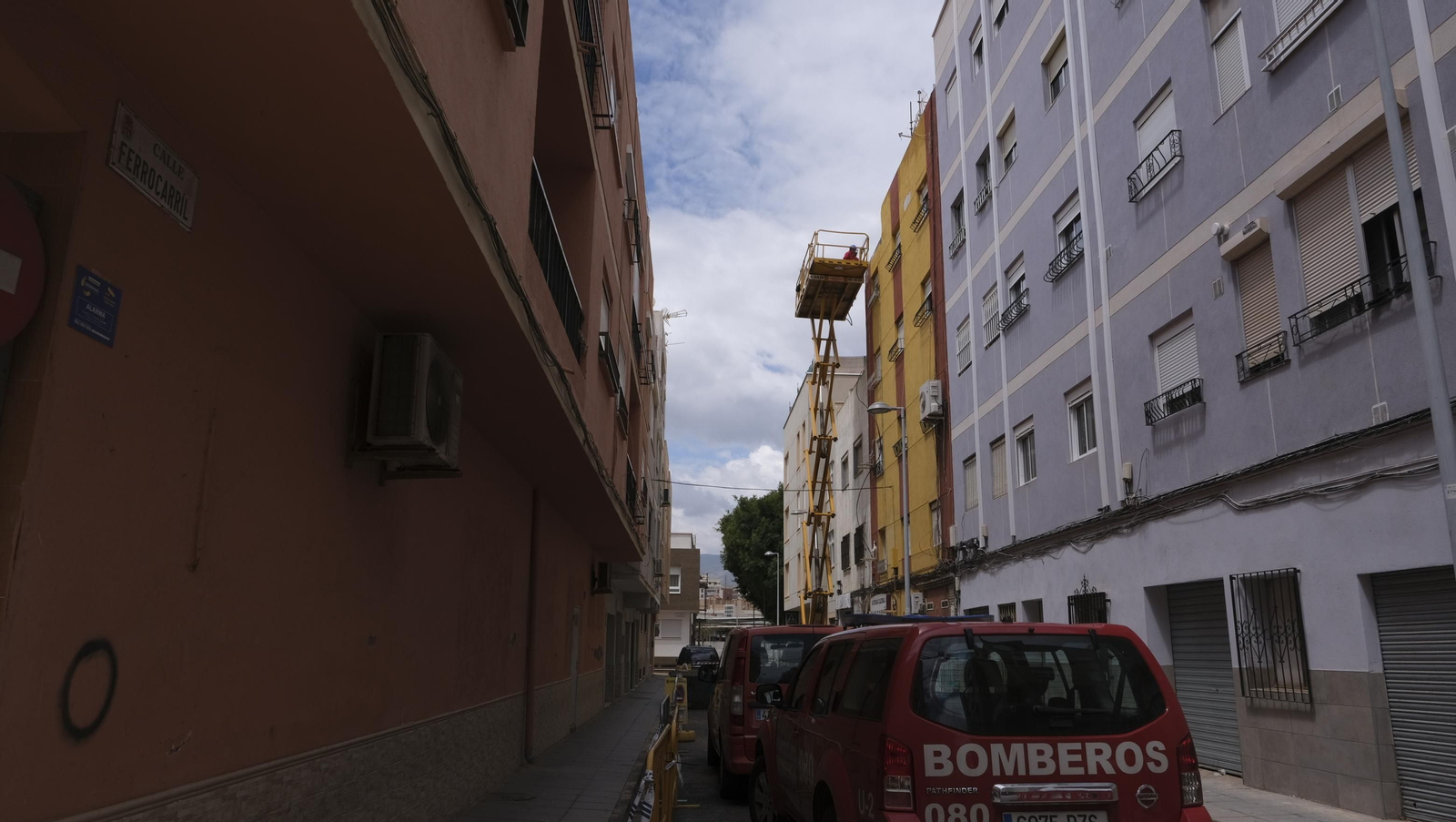 Imágenes de la vivienda con daños en el Tagarete. Almería
