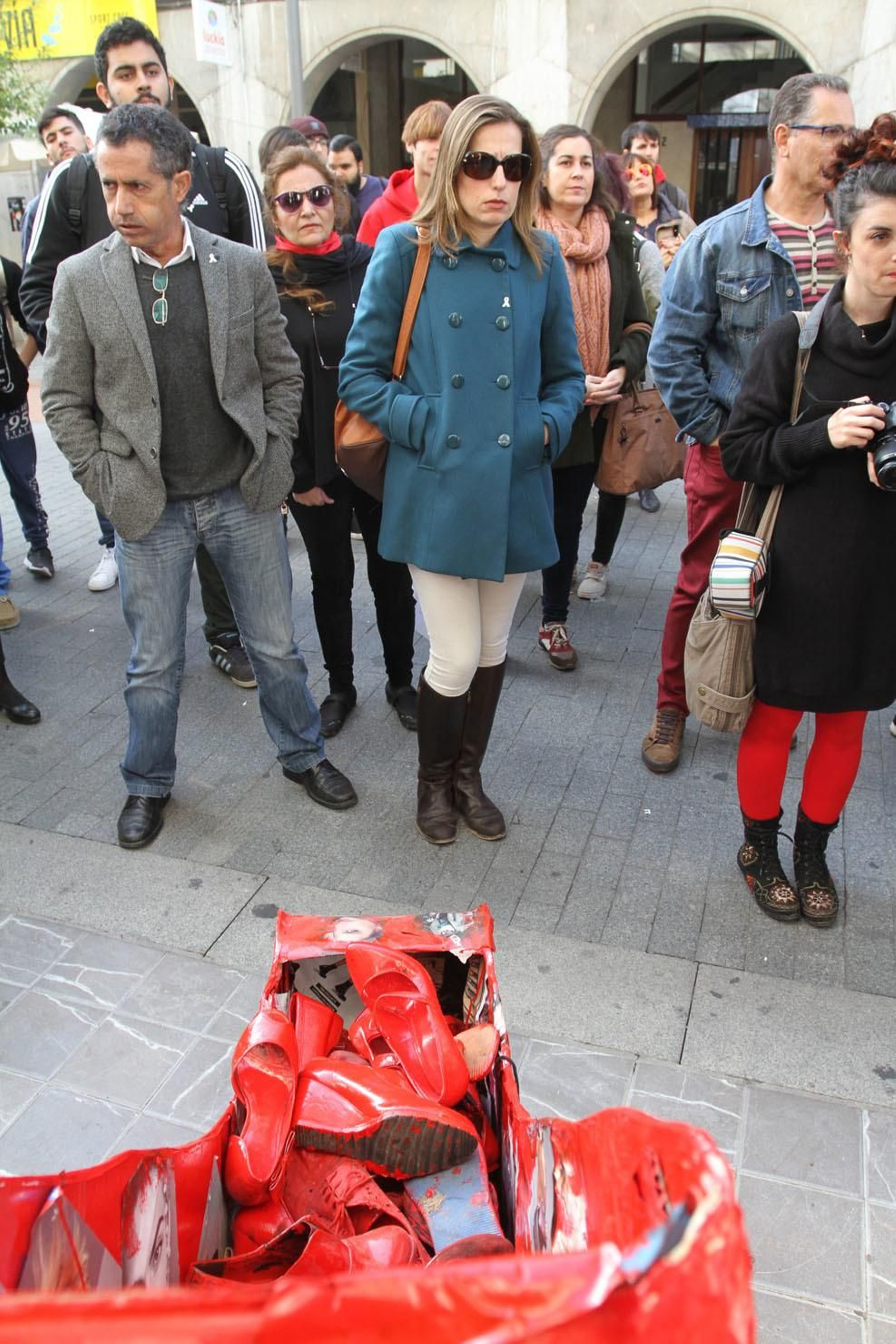 Lectura de manifiesto de violencia contra la mujer