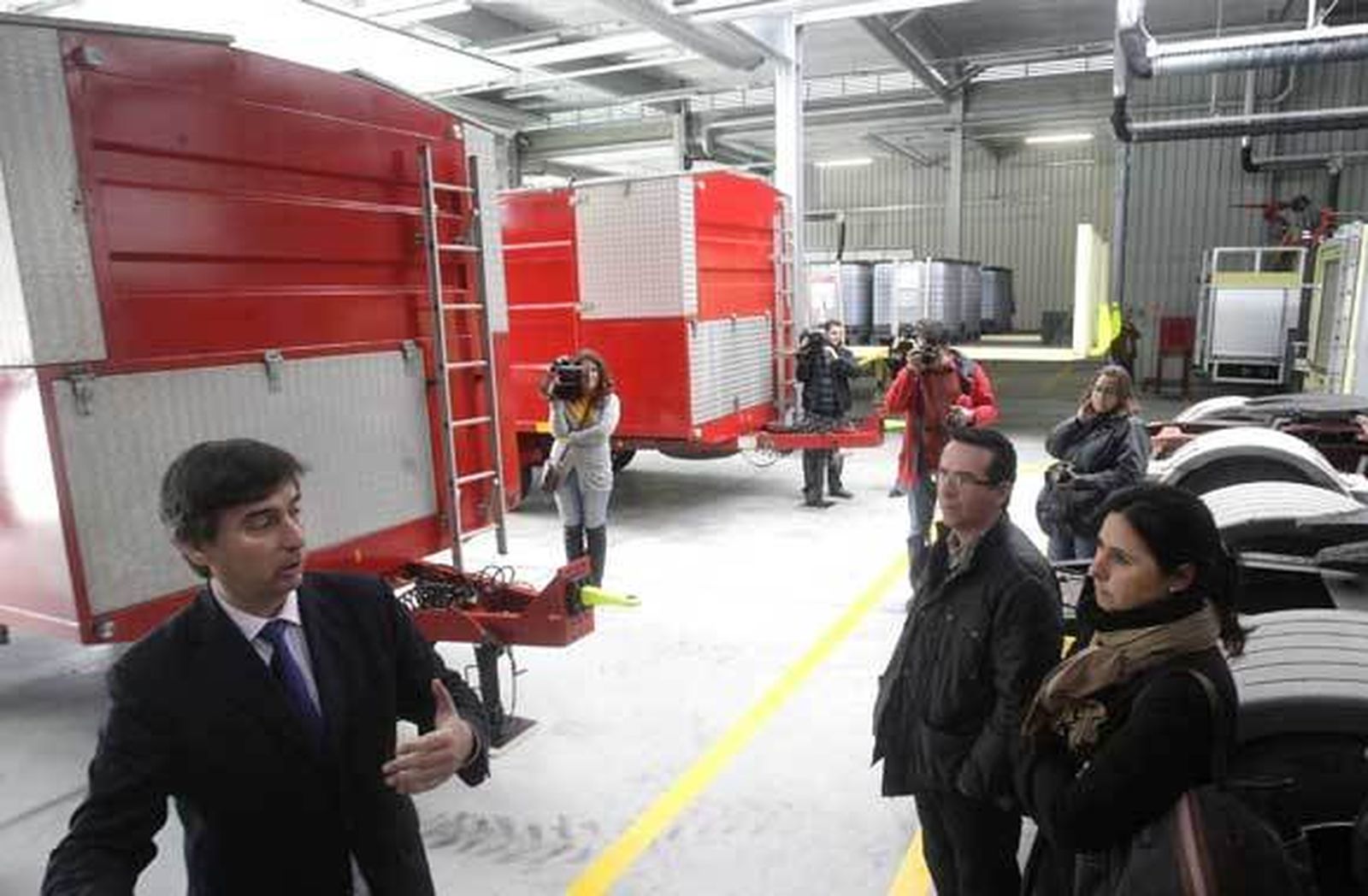 Álvaro Camacho, jefe de seguridad del grupo Cepsa, en un momento de la inauguración./Fotos:Erasmo Fenoy  Foto: Erasmo Fenoy