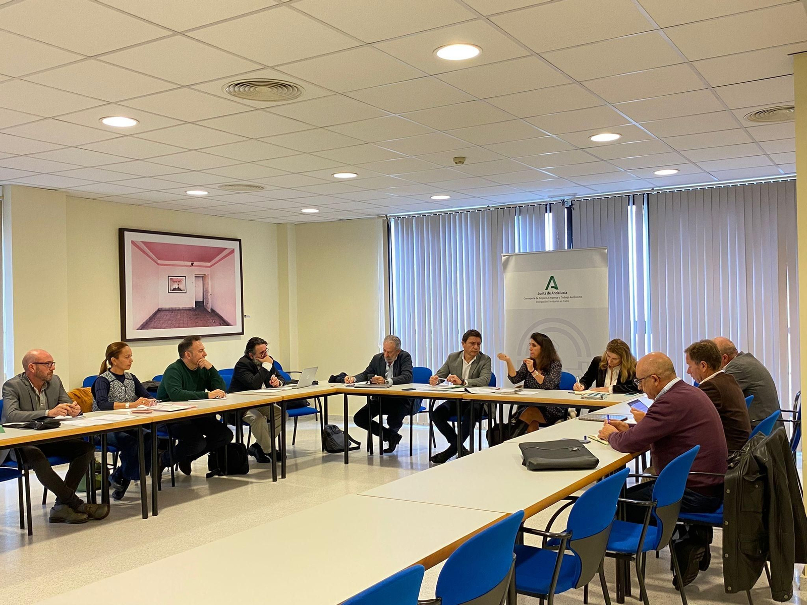 Imagen de la reunión celebrada en Jerez entre representantes de la Junta y empresarios relacionados con el sector del hidrógeno verde