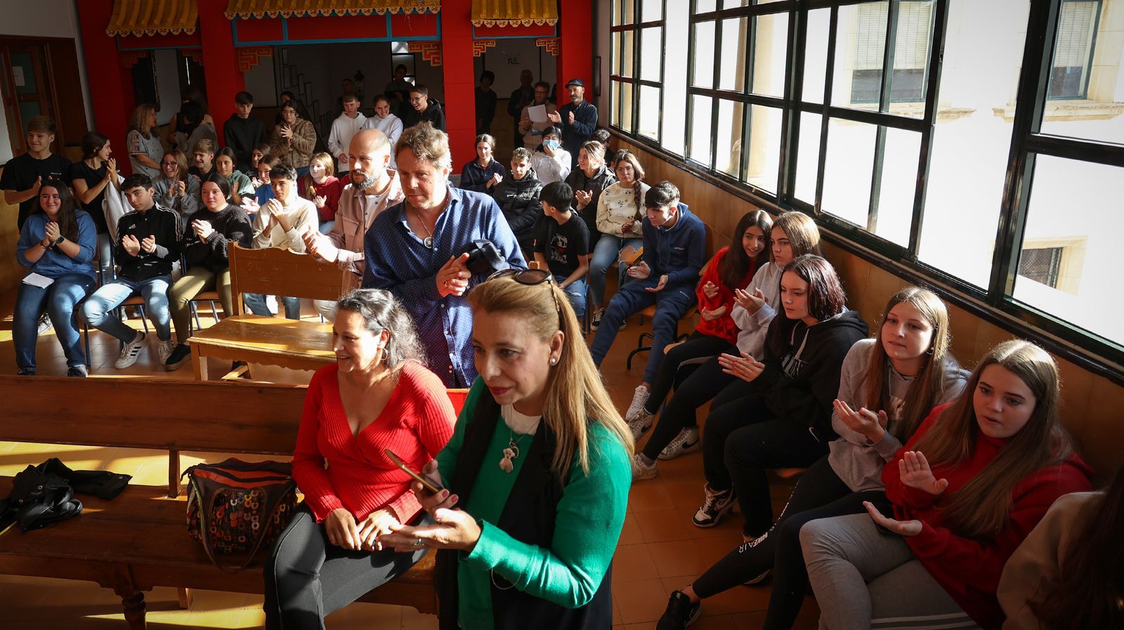 El Gómez, El Carbonero y Angelita Gómez en el taller generacional Flamen Coloma