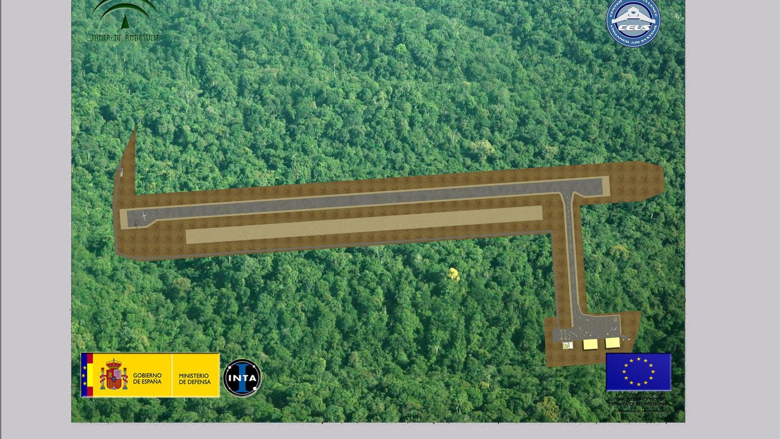Distintas imágenes virtuales del proyecto presentado en noviembre de 2013 correspondientes a la primera fase, relativa a las pistas de los aviones.
