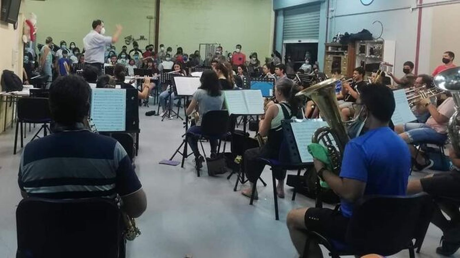 Uno de los ensayos para el espectáculo de esta noche.