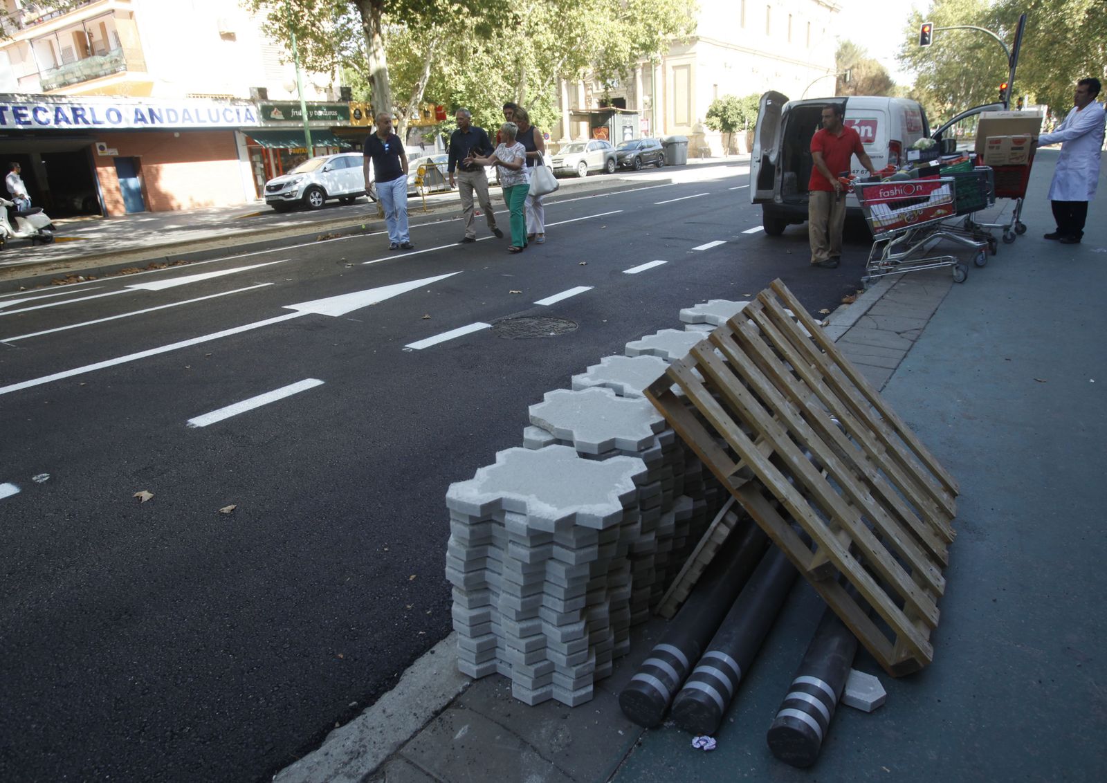 La avenida de la Cruz del Campo, con las obras ya casi terminadas.