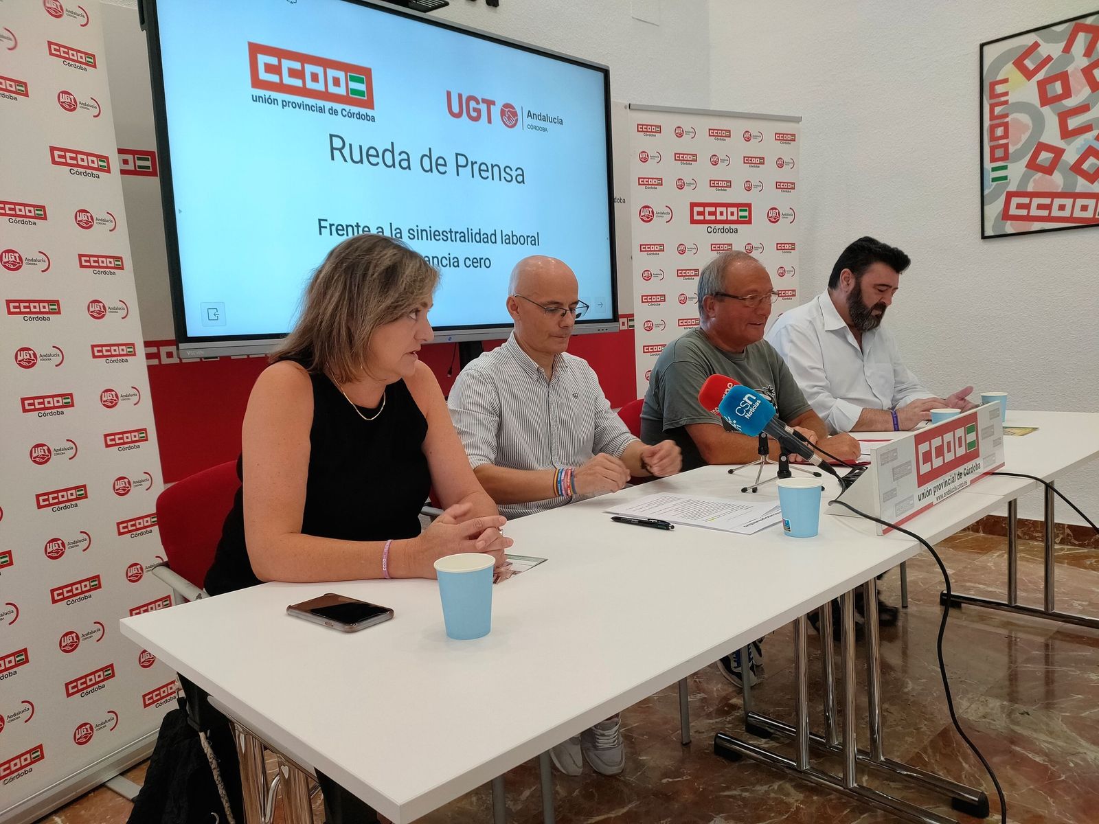 Rueda de prensa sobre la siniestralidad en Córdoba.