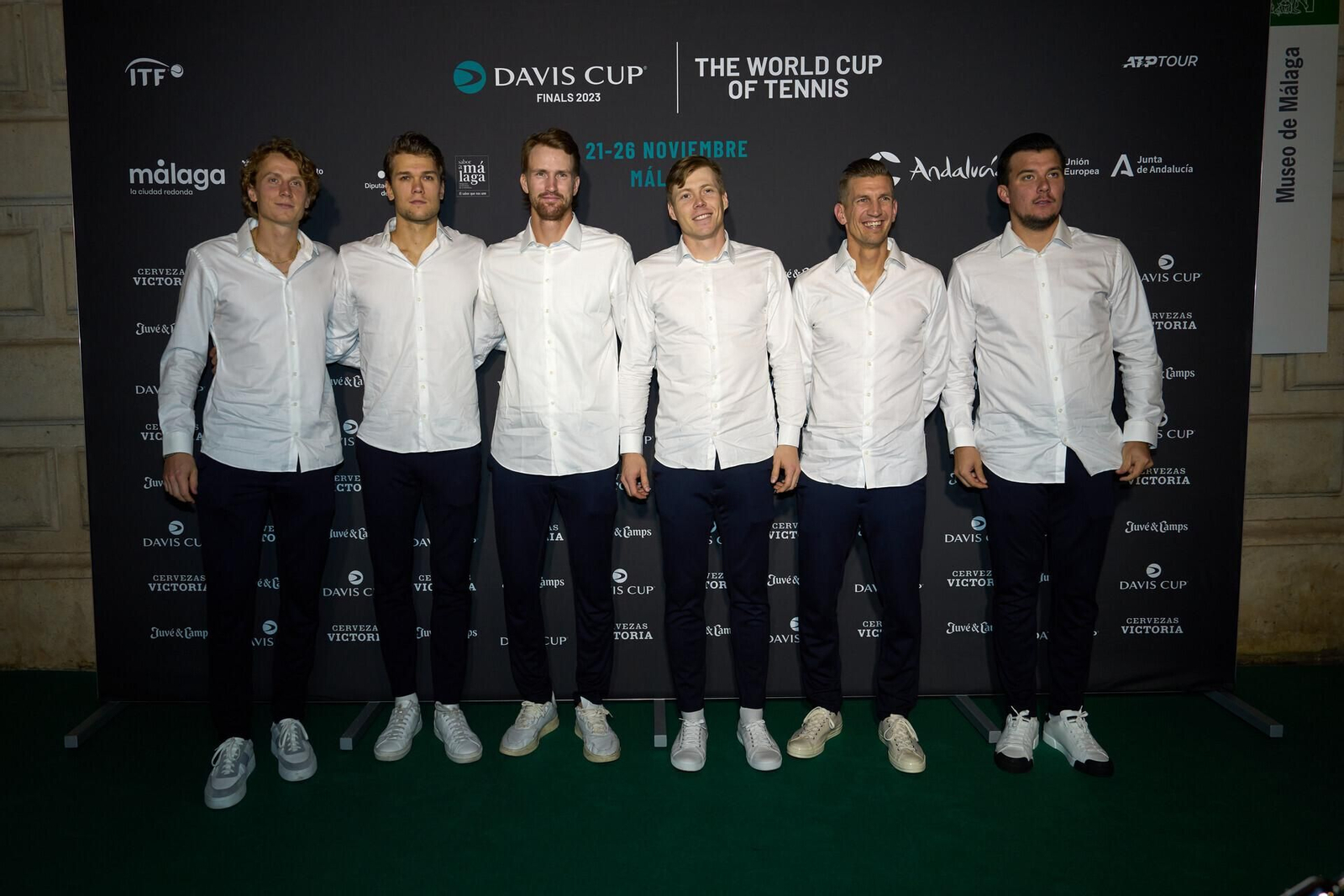 La alfombra roja de la Copa Davis en la Aduana de Málaga