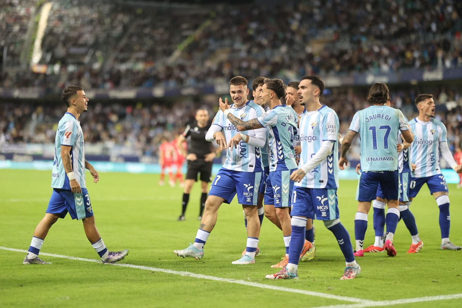 Las fotos del imponente ambiente en La Rosaleda en el Málaga - Córdoba CF