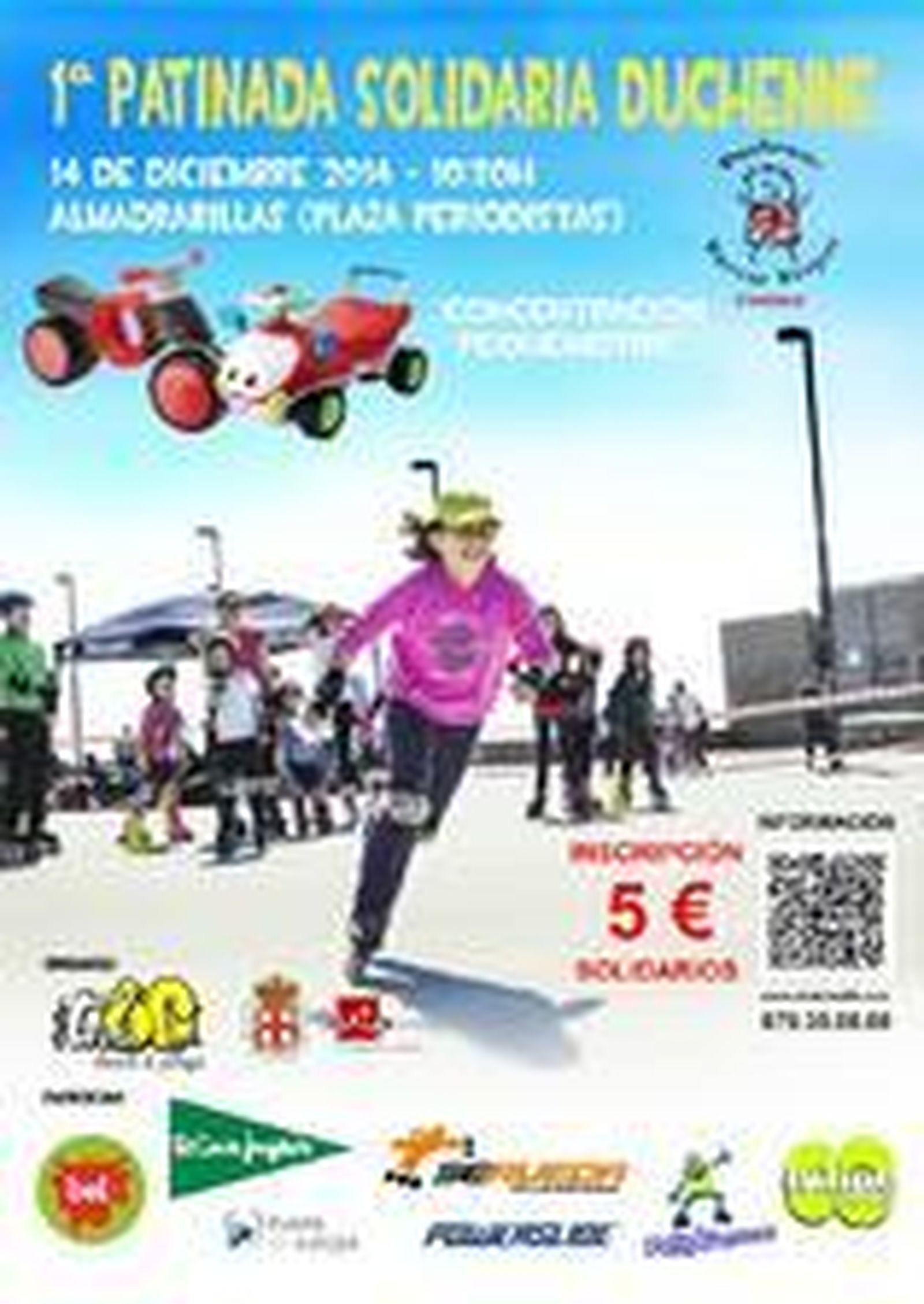 La Escuela Municipal de Patinaje ‘Tres60’ celebra la ‘I Patinada Solidaria Duchenne’