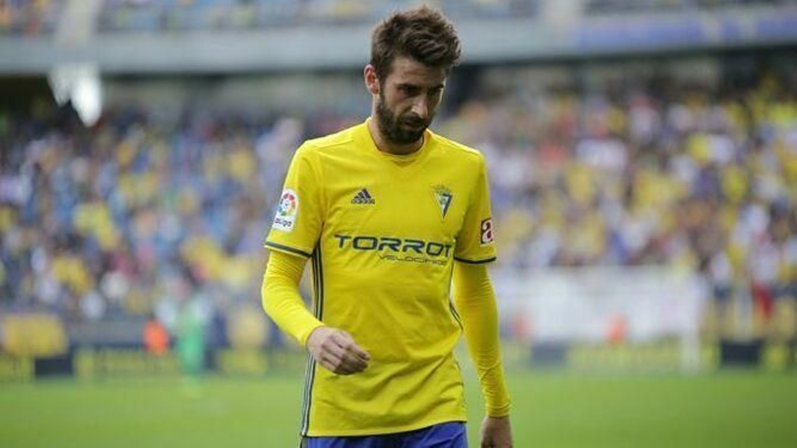José Mari, durante un partido del Cádiz.