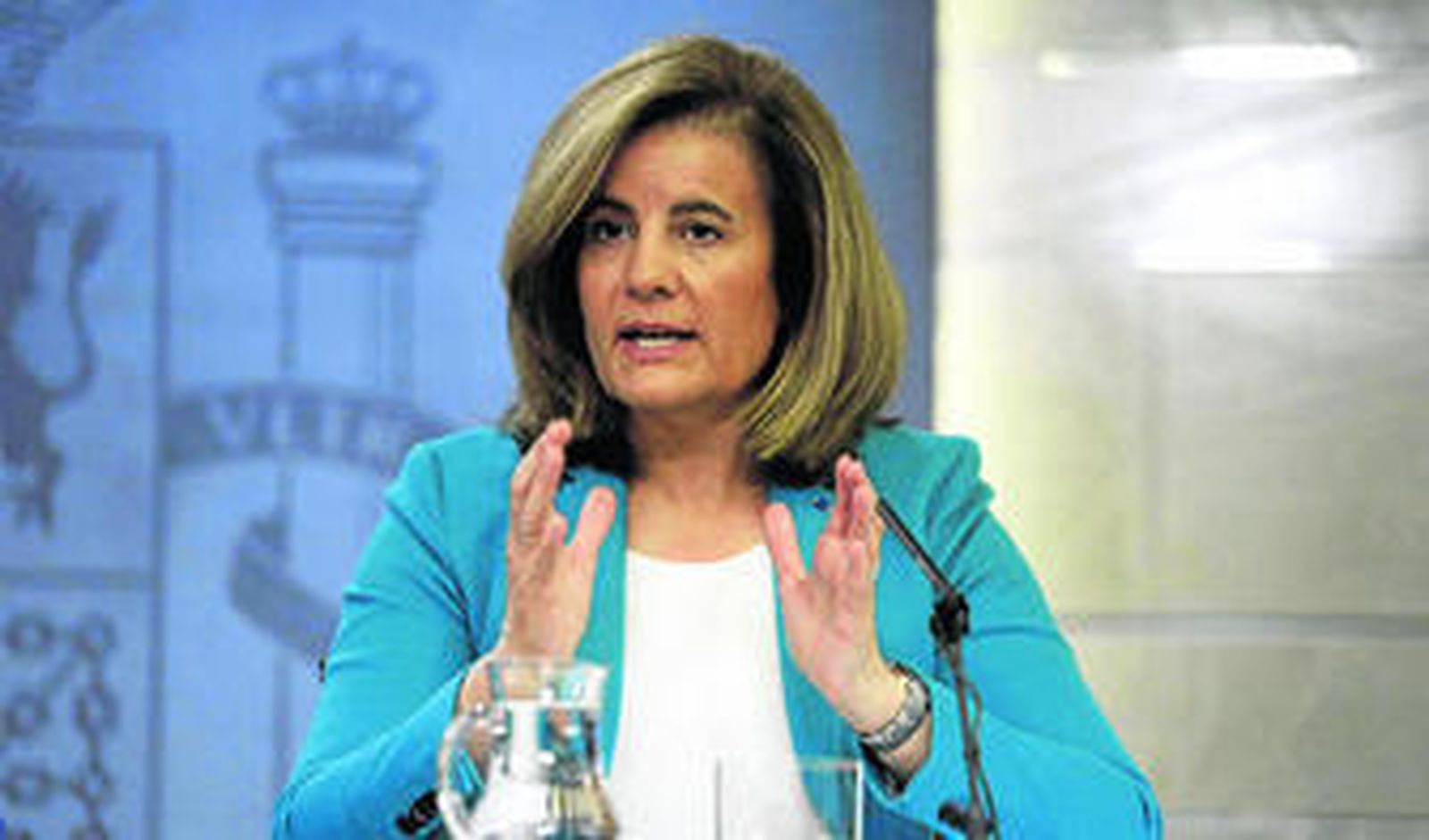 La ministra de Empleo y Seguridad Social, Fátima Báñez, tras el Consejo de Ministros del pasado 24 de julio.