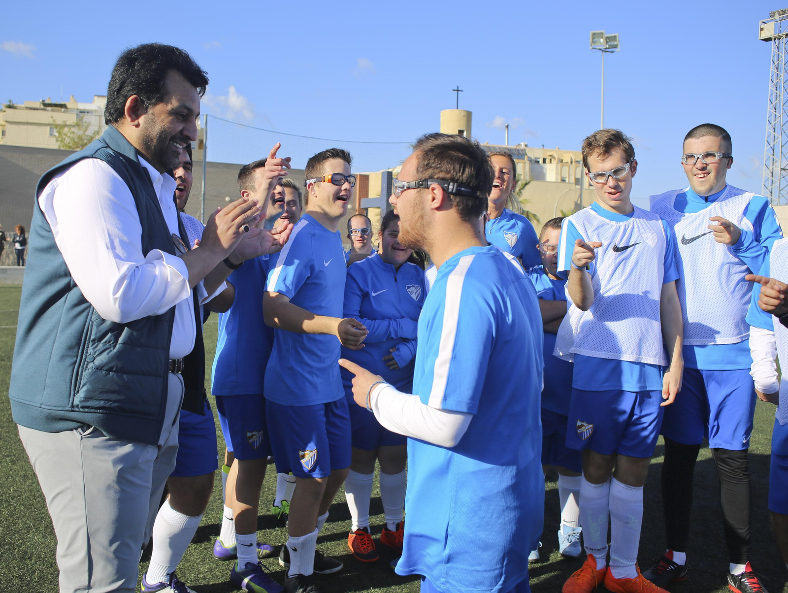 Las fotos del jeque Al-Thani con el Málaga Genuine