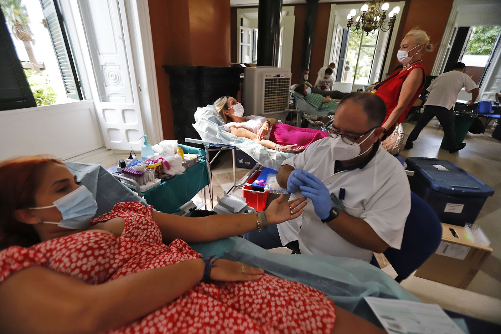 Imágenes de la Macrocolecta de sangre en la Casa Colón