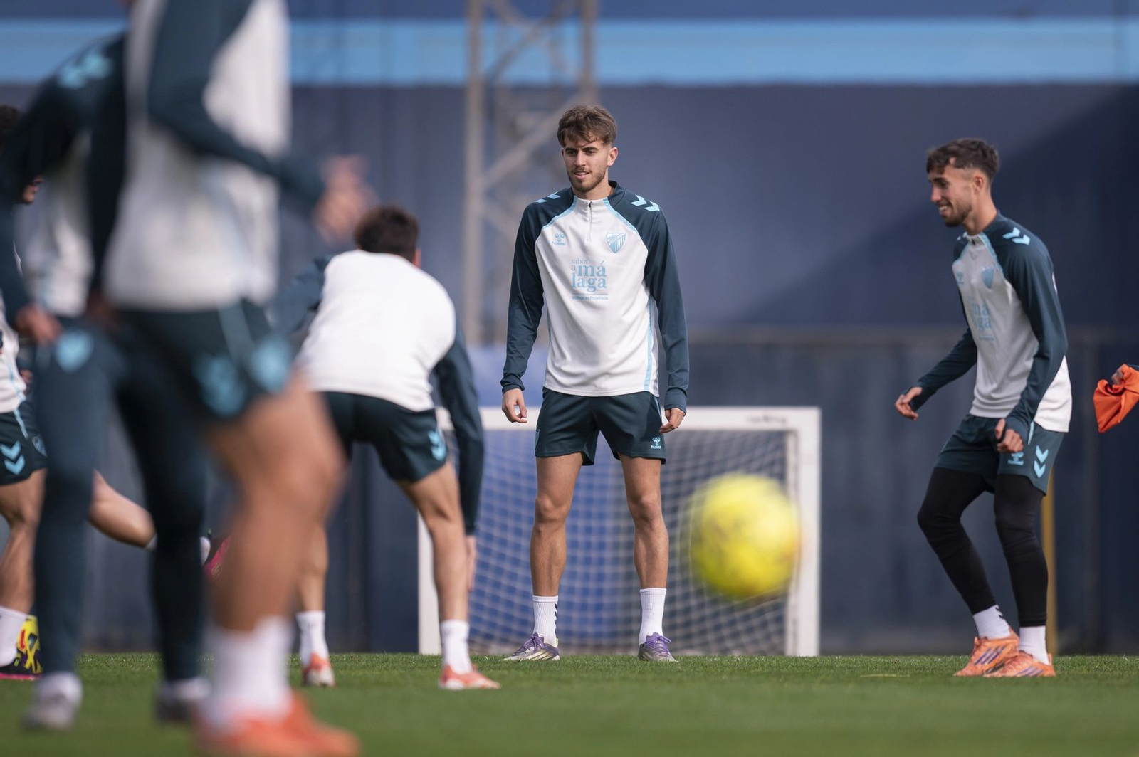 Niño, en el entrenamiento del jueves.